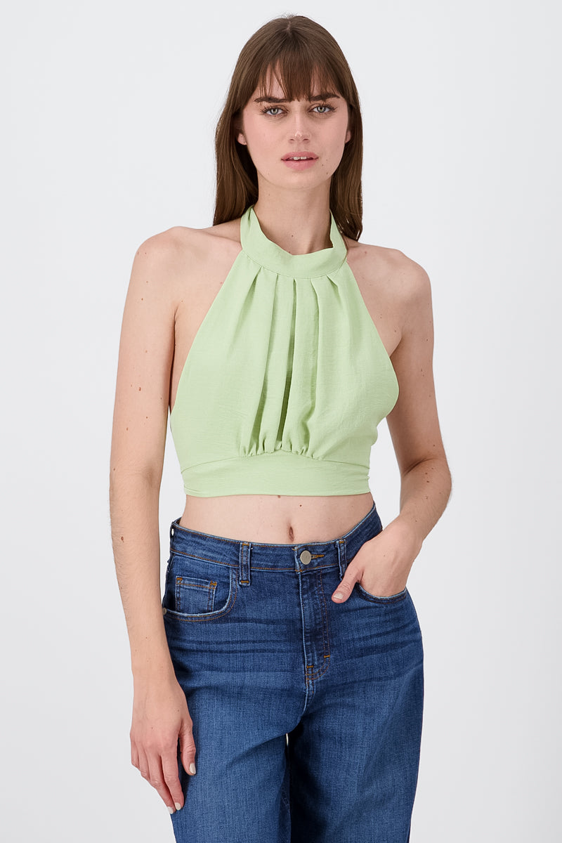 Top Crop Sin Mangas VERDE