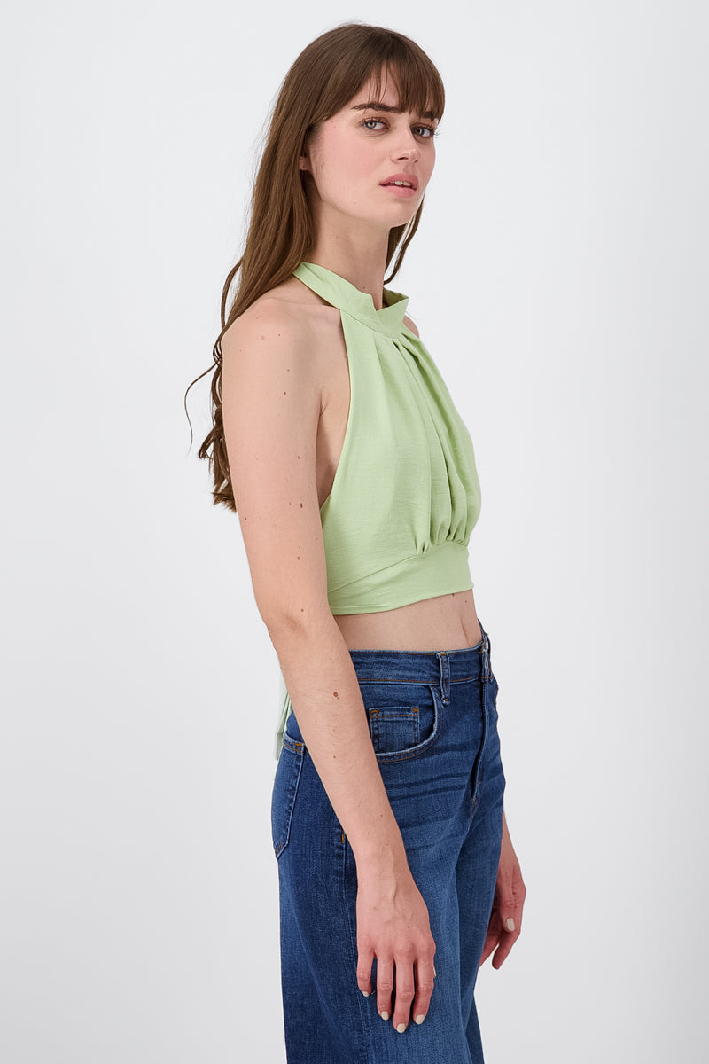 Top Crop Sin Mangas VERDE