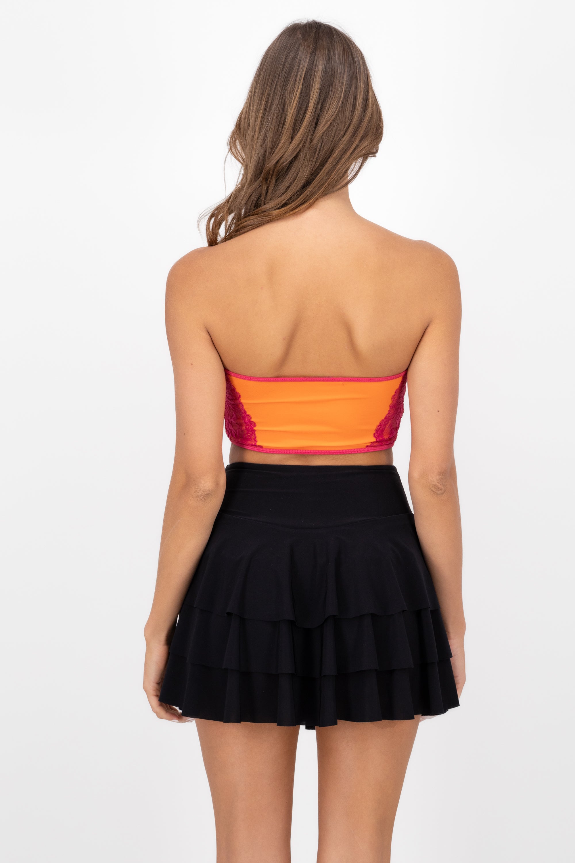 Corset Con Encaje NARANJA COMBO