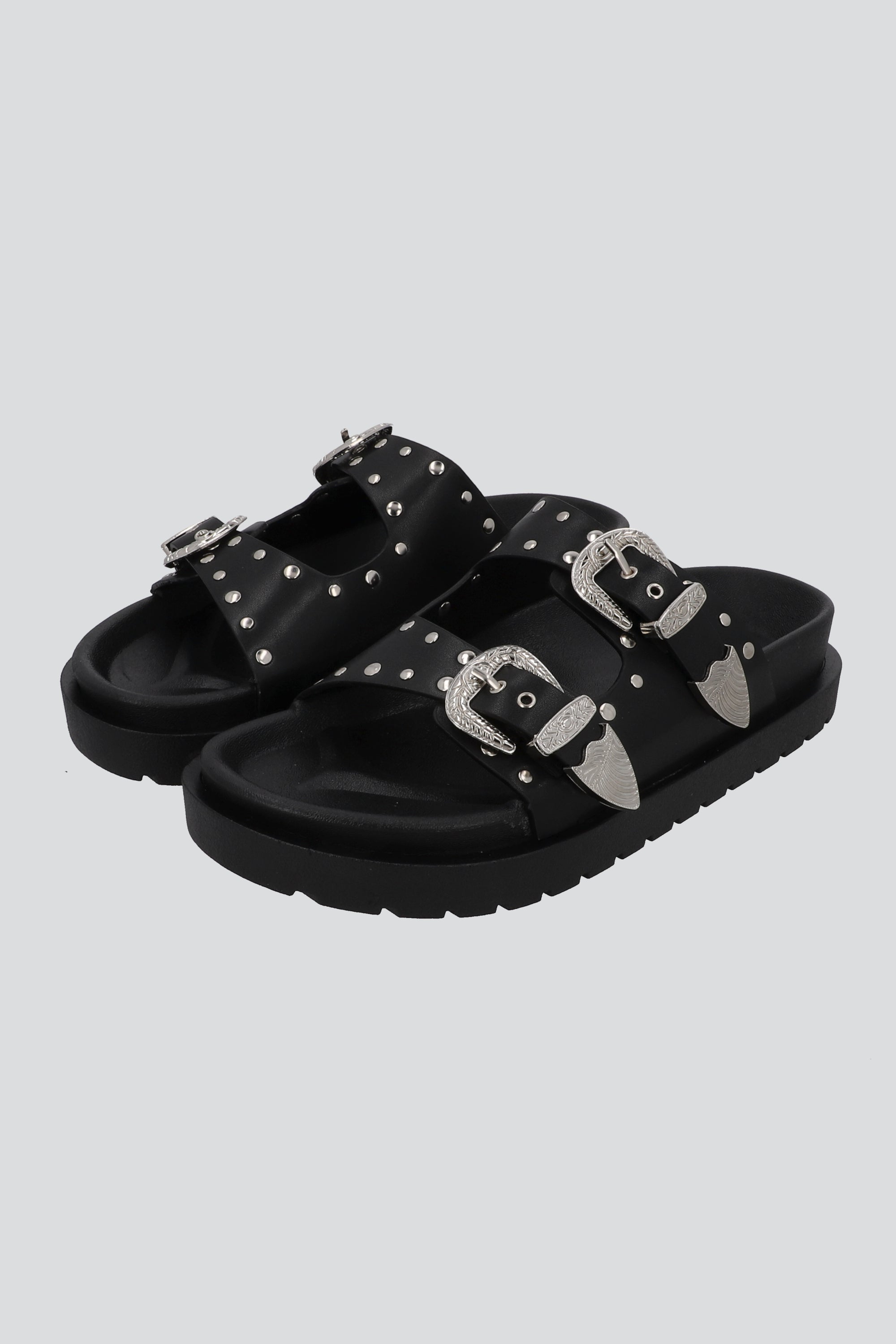Sandalia Hebillas Studs Megas