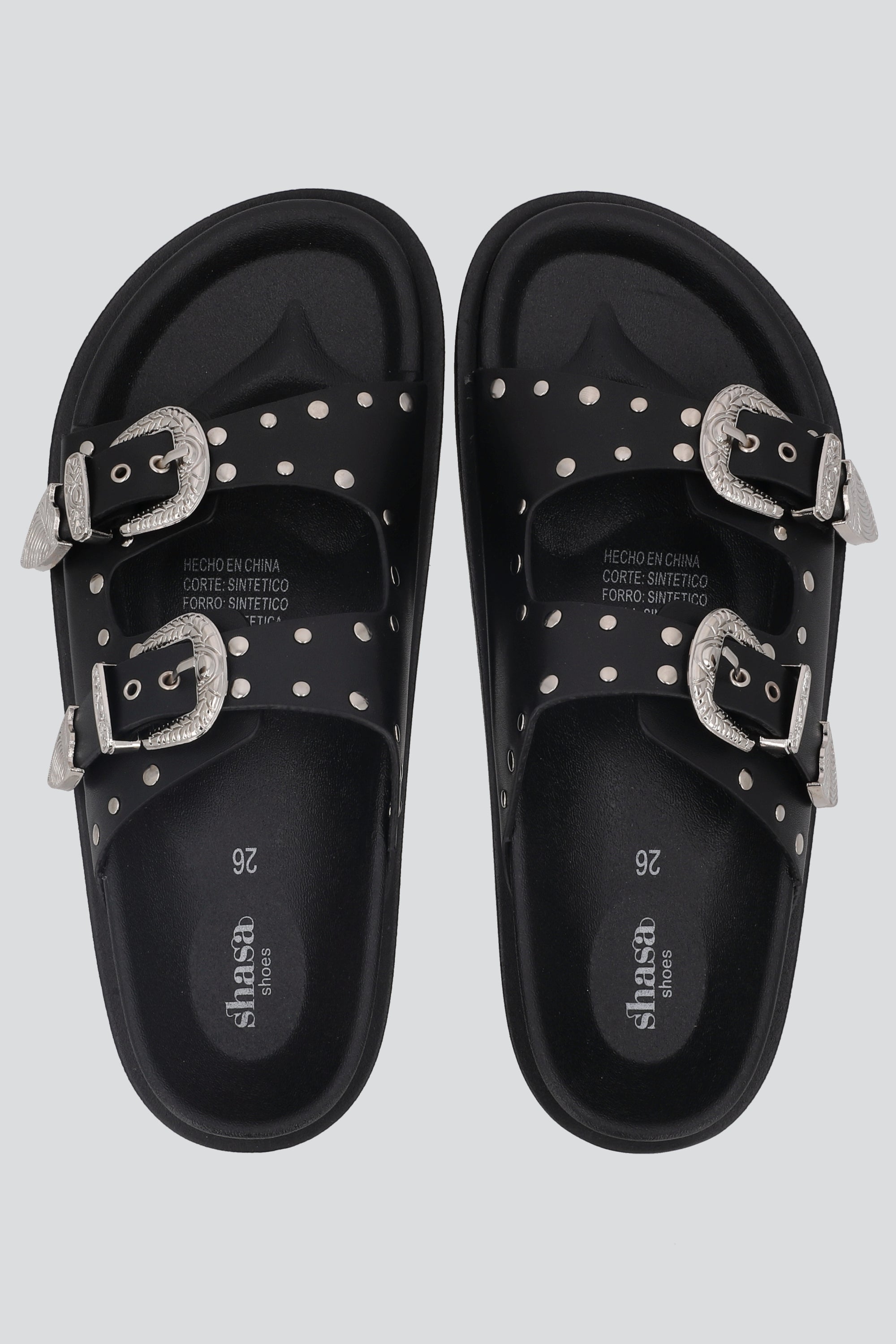 Sandalia Hebillas Studs Megas