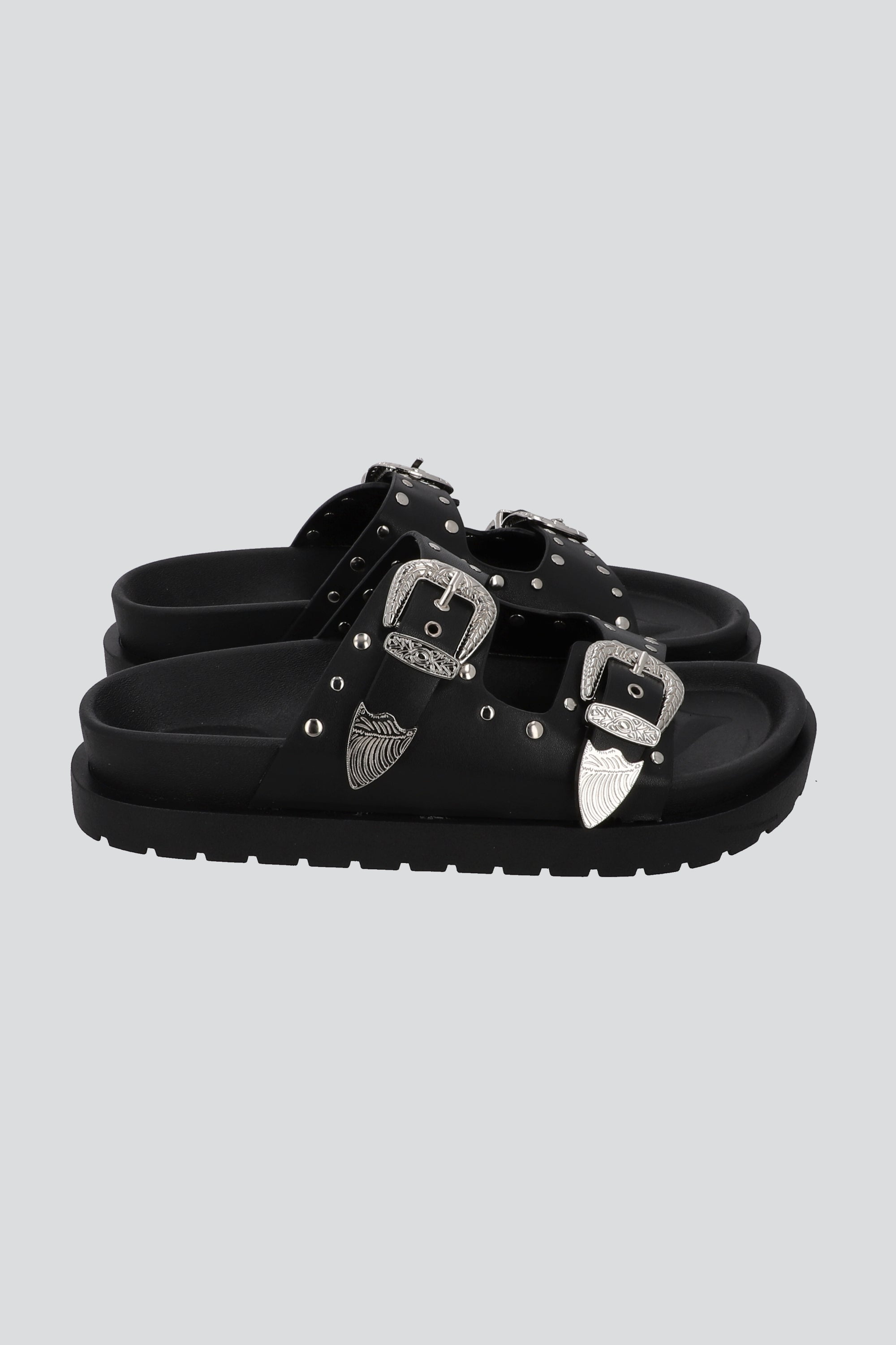 Sandalia Hebillas Studs Megas
