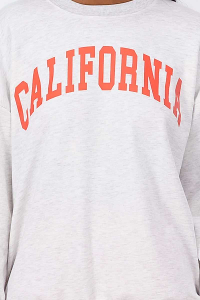 Sudadera oversize california GRIS