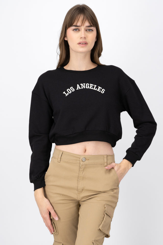 Sudadera cropped los angeles