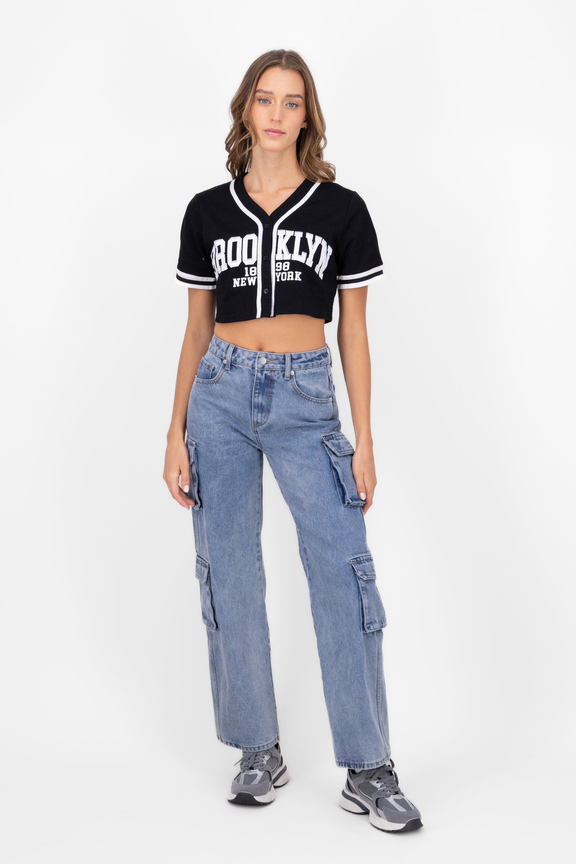 Jeans cargo cuatro bolsas LIGHT WASH