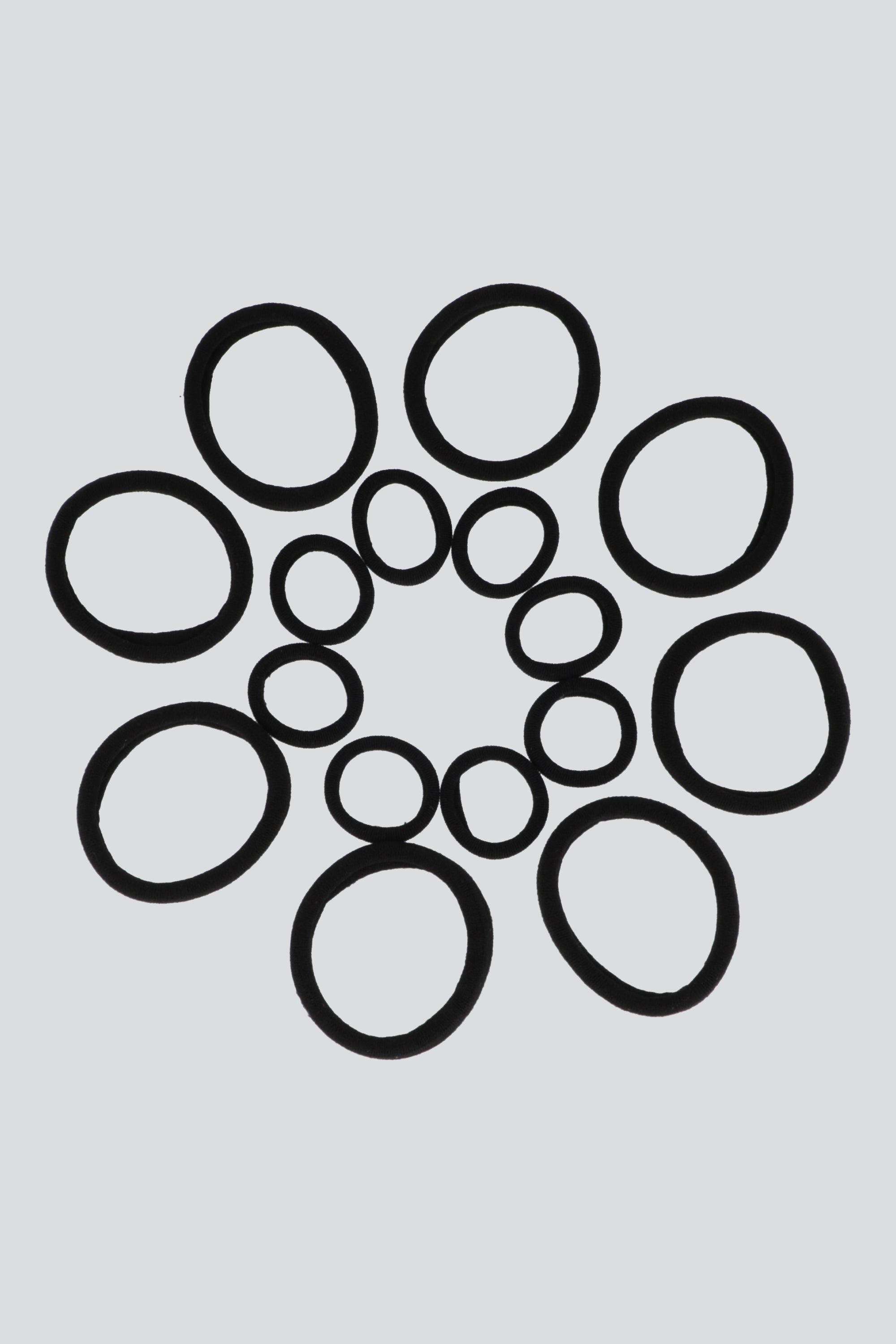 12 Ligas Negras Tamaños NEGRO