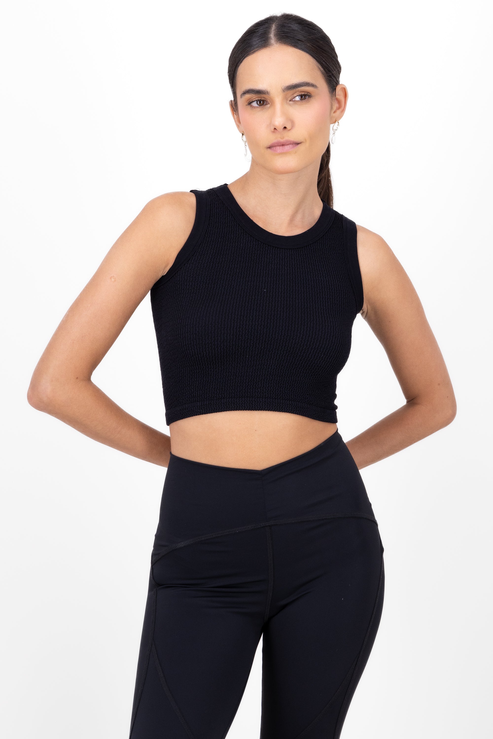 Top seamless liso NEGRO