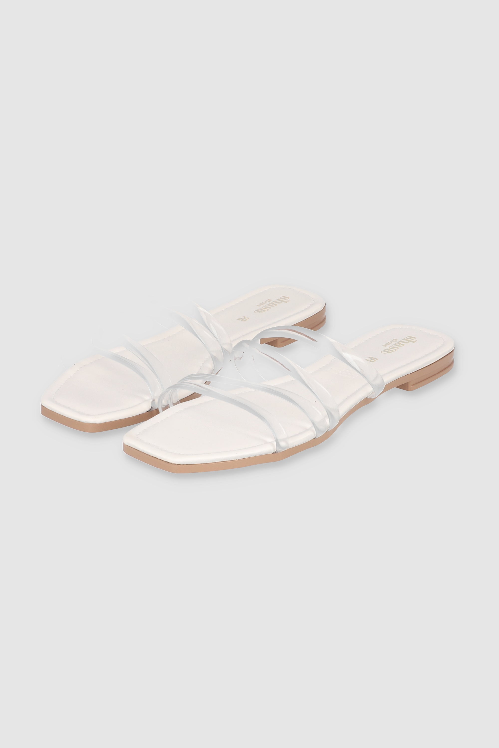 Sandalia Tiras Transparentes Pu BLANCO