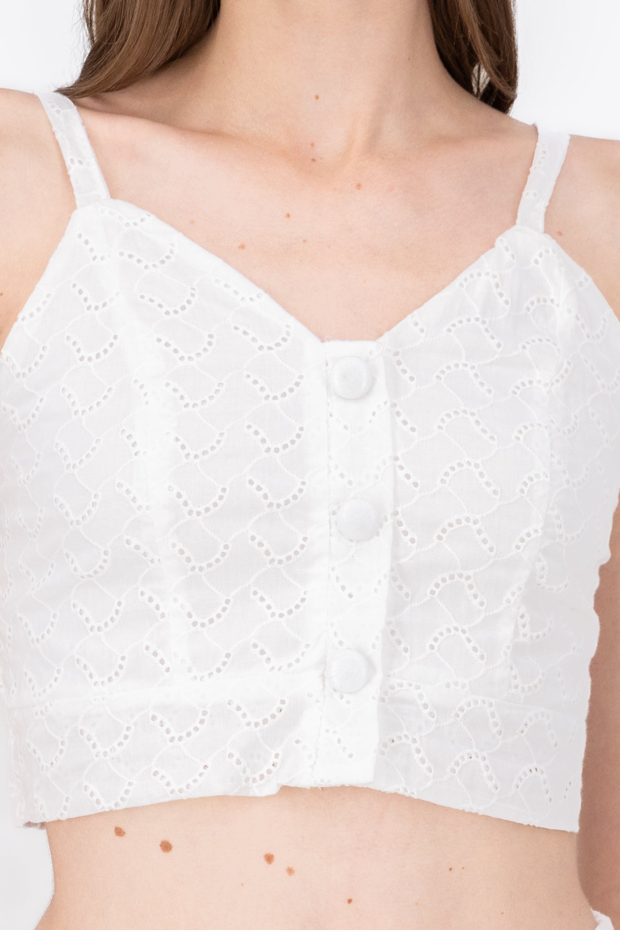 Top Tirates Detalle Textura BLANCO