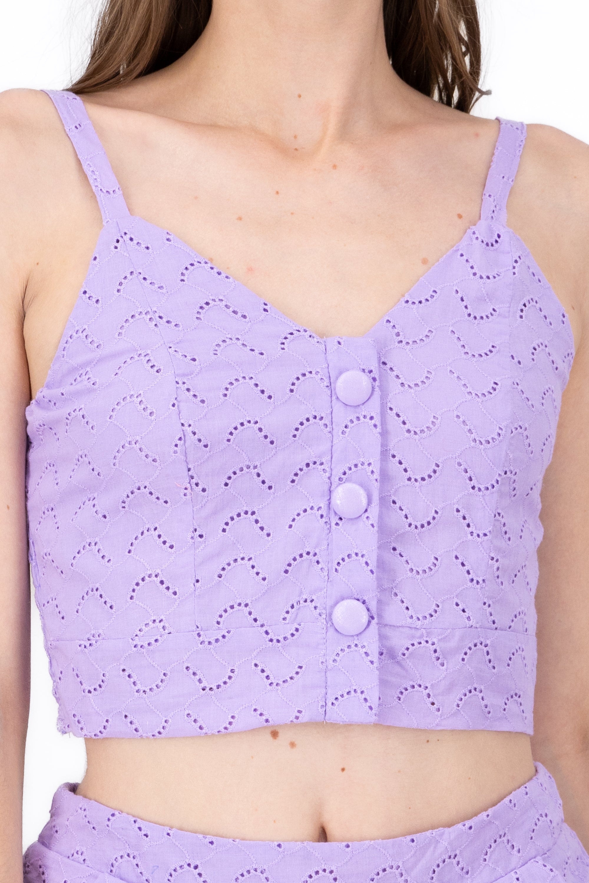 Top Tirates Detalle Textura MORADO