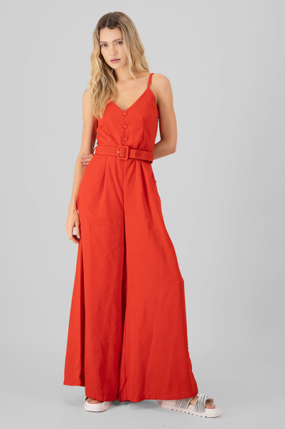 Jumpsuit Pantalon Wide Leg Con Cinturon Hypsters