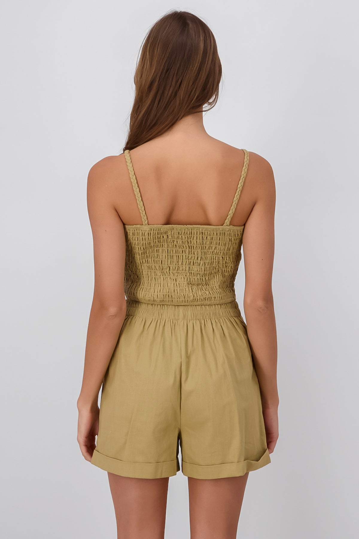 Crop Top Tirante Trenzado Hypsters KHAKI