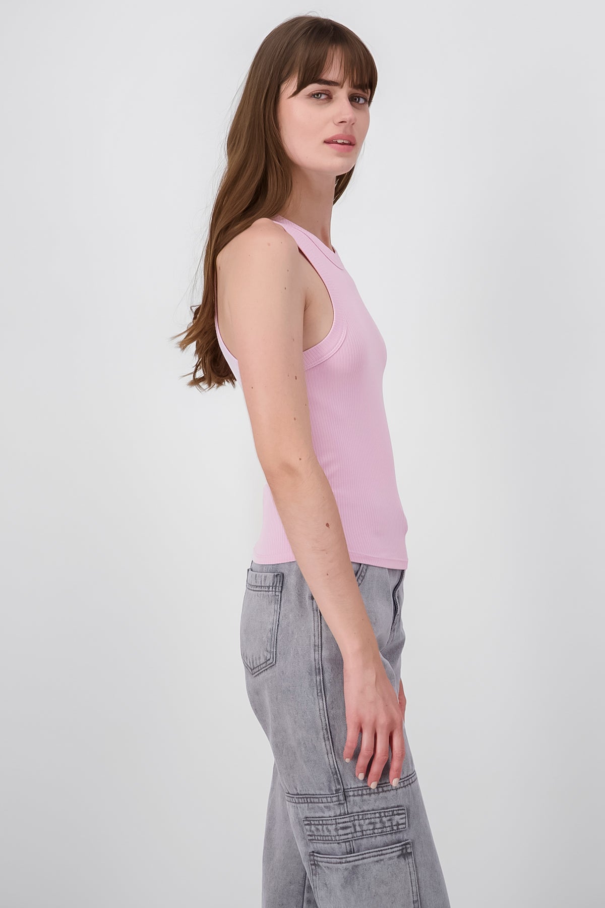 Top sin manga cuello redondo ROSA PASTEL