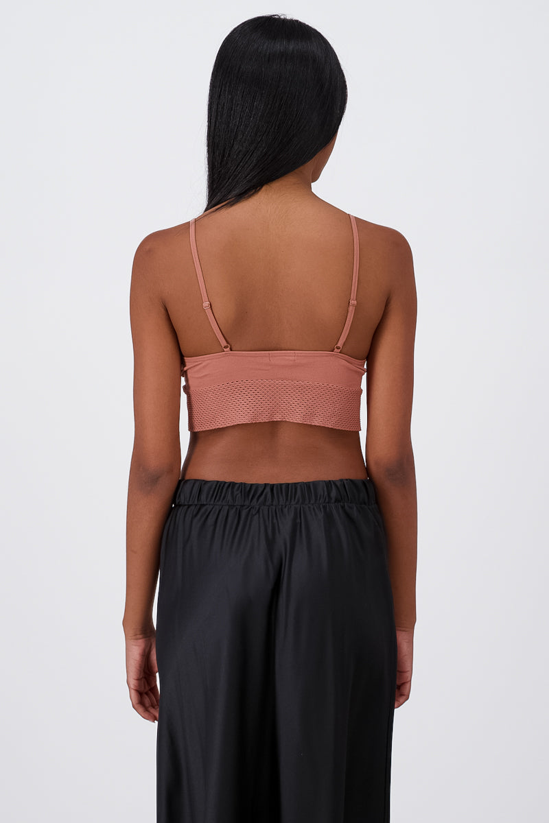 Top De Encaje Bordado Cropped Seamless MALVA