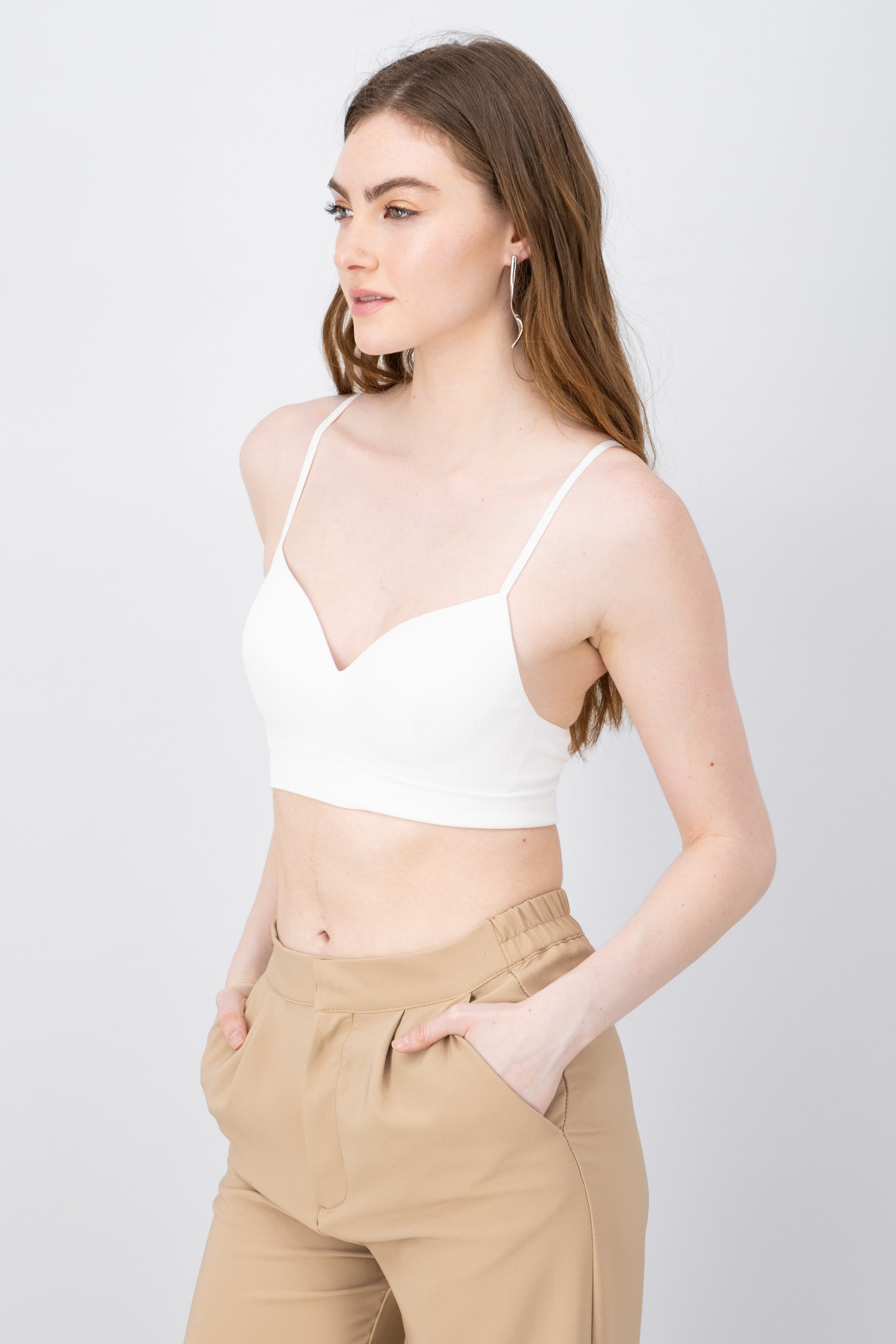 Top de copas seamless cropped BLANCO