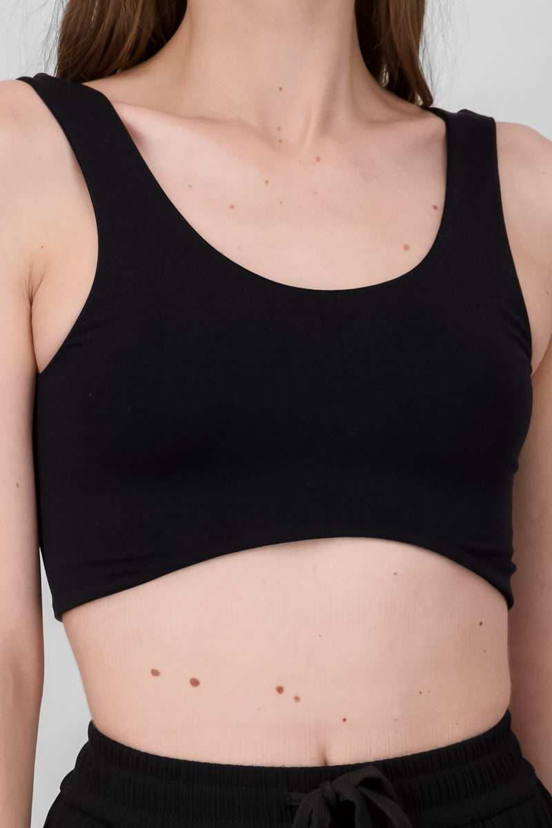 Crop top doble tela tirante grueso