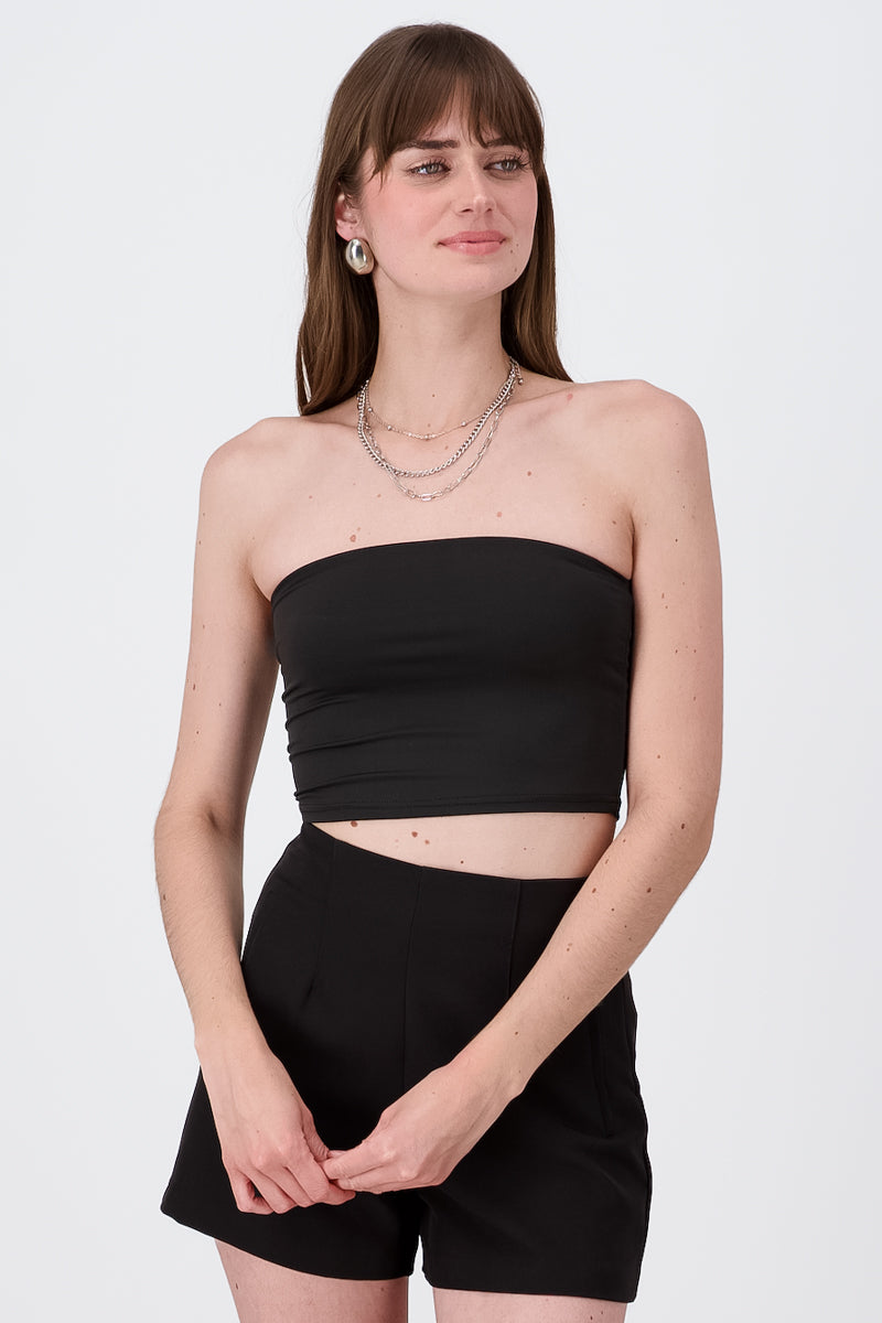 Top Strapless Seamless NEGRO