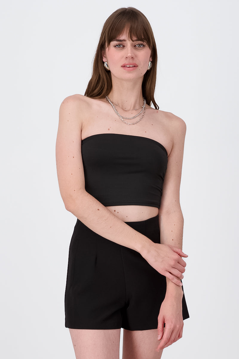 Top Strapless Seamless NEGRO