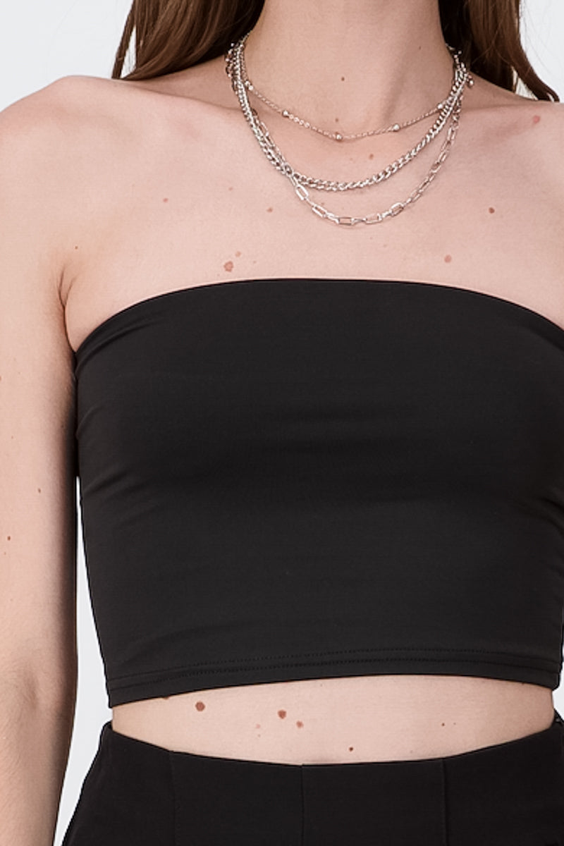 Top Strapless Seamless NEGRO