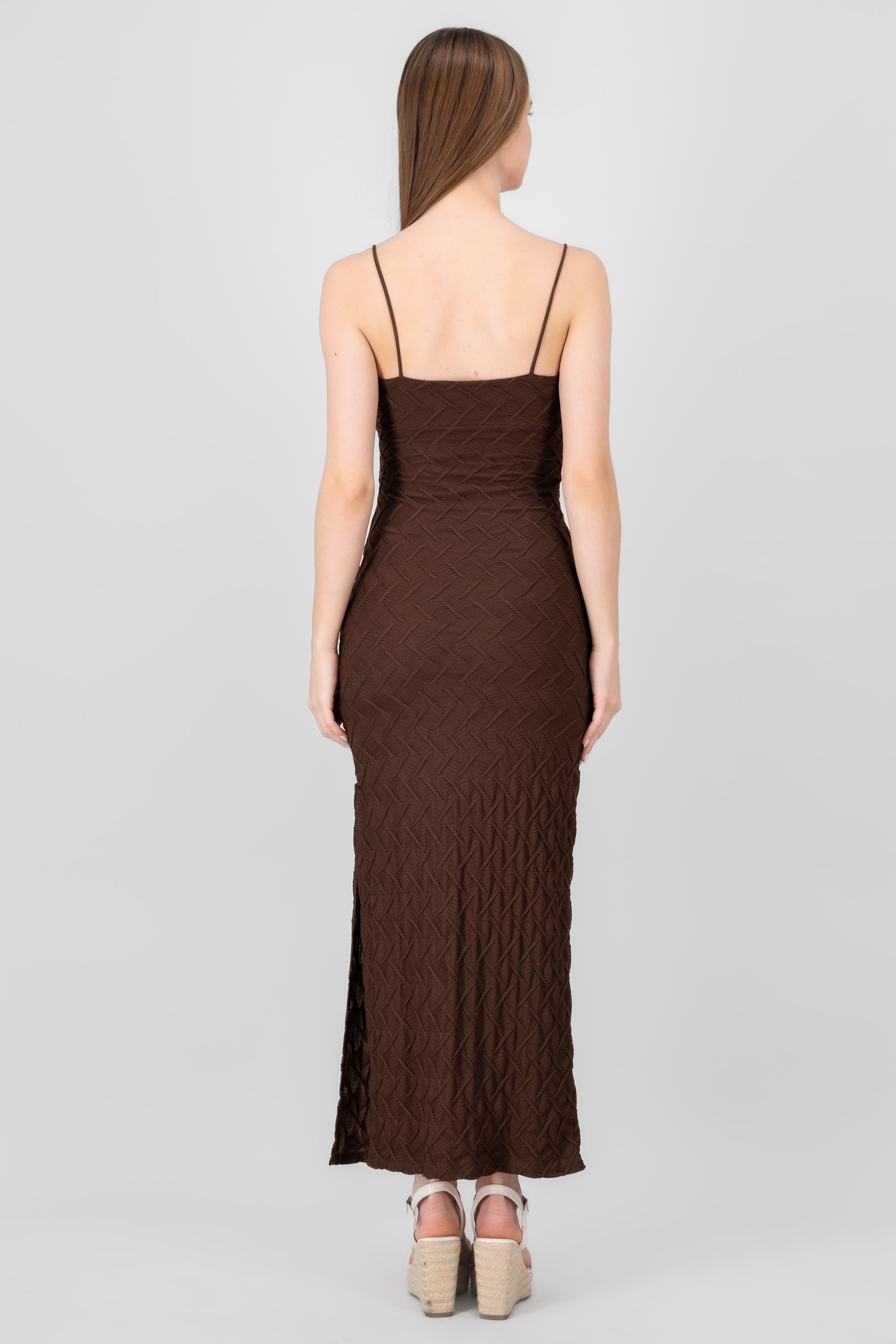 Vestido Maxi Textura CAFE