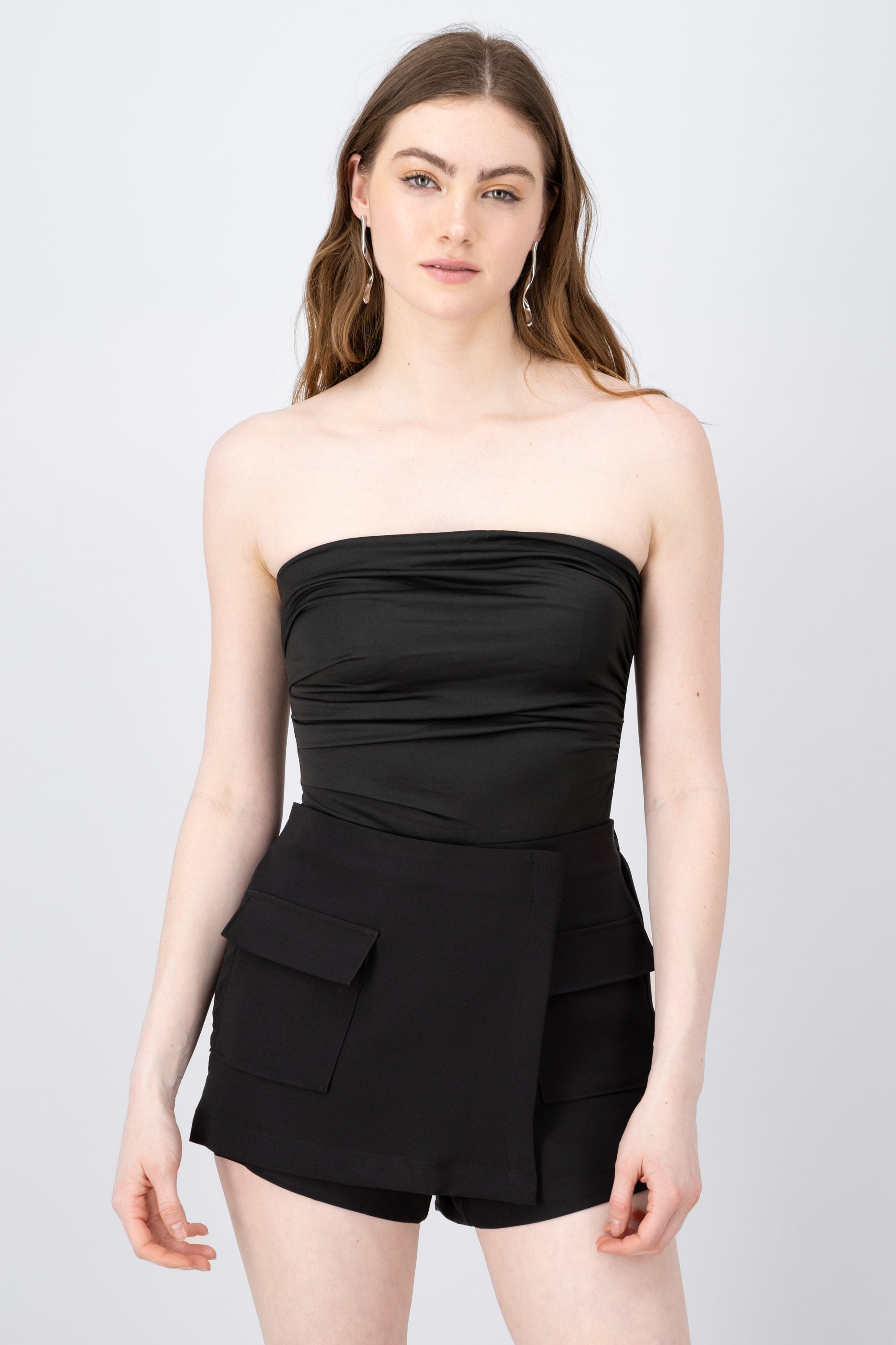 Bodysuit strapless liso NEGRO