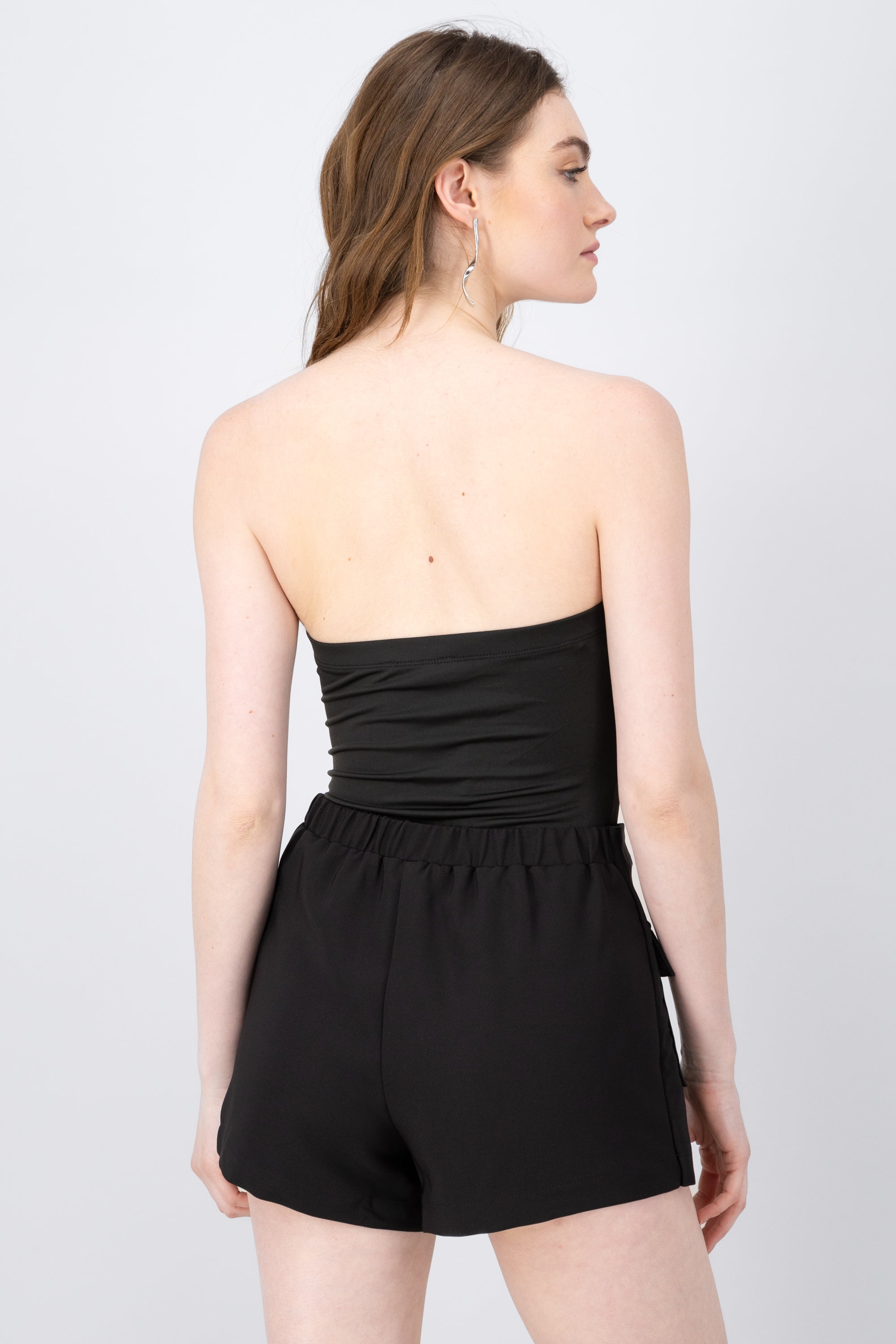 Bodysuit strapless liso NEGRO