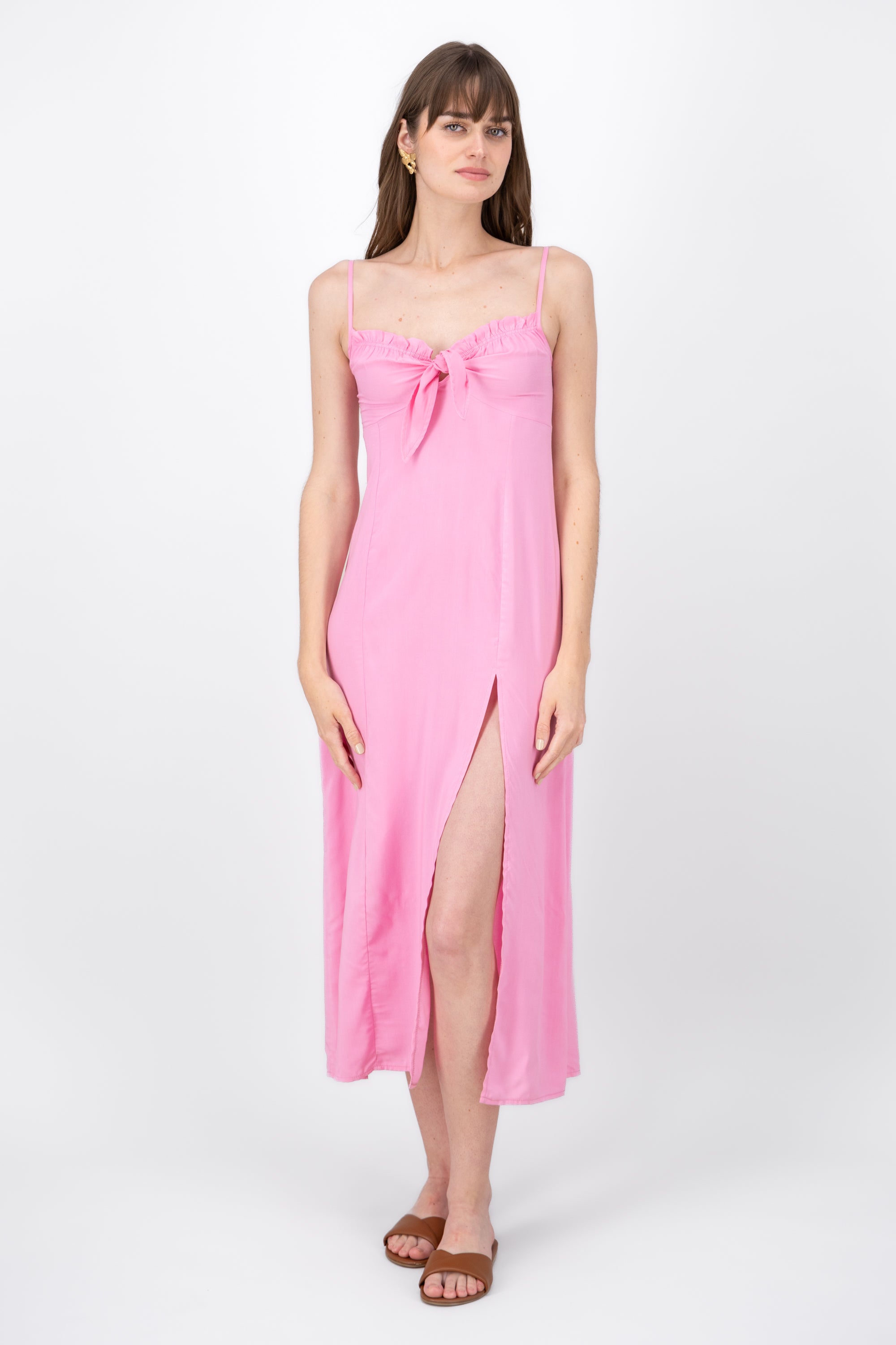 Vestido Midi Detalle Escote ROSA