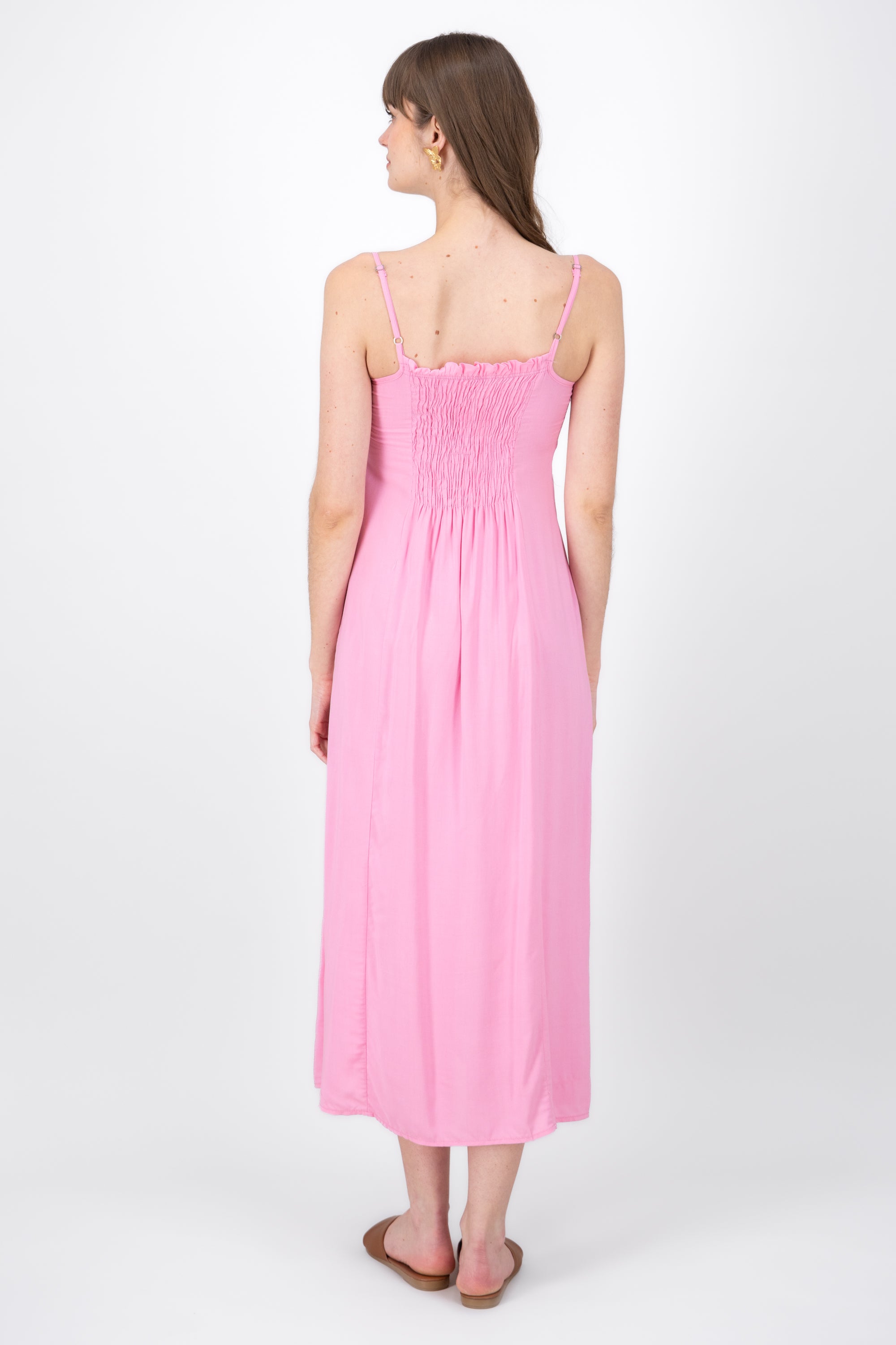 Vestido Midi Detalle Escote ROSA