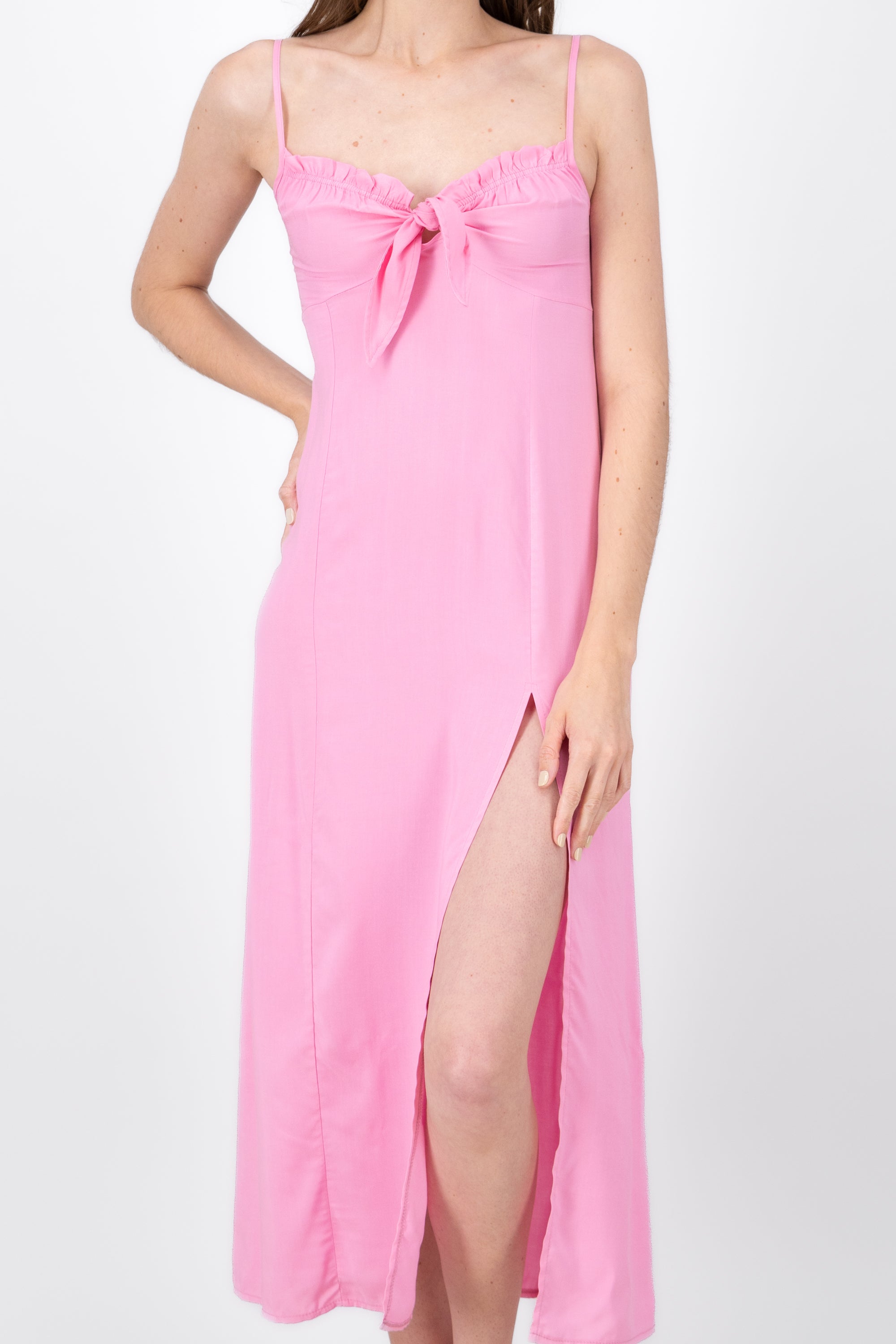 Vestido Midi Detalle Escote ROSA