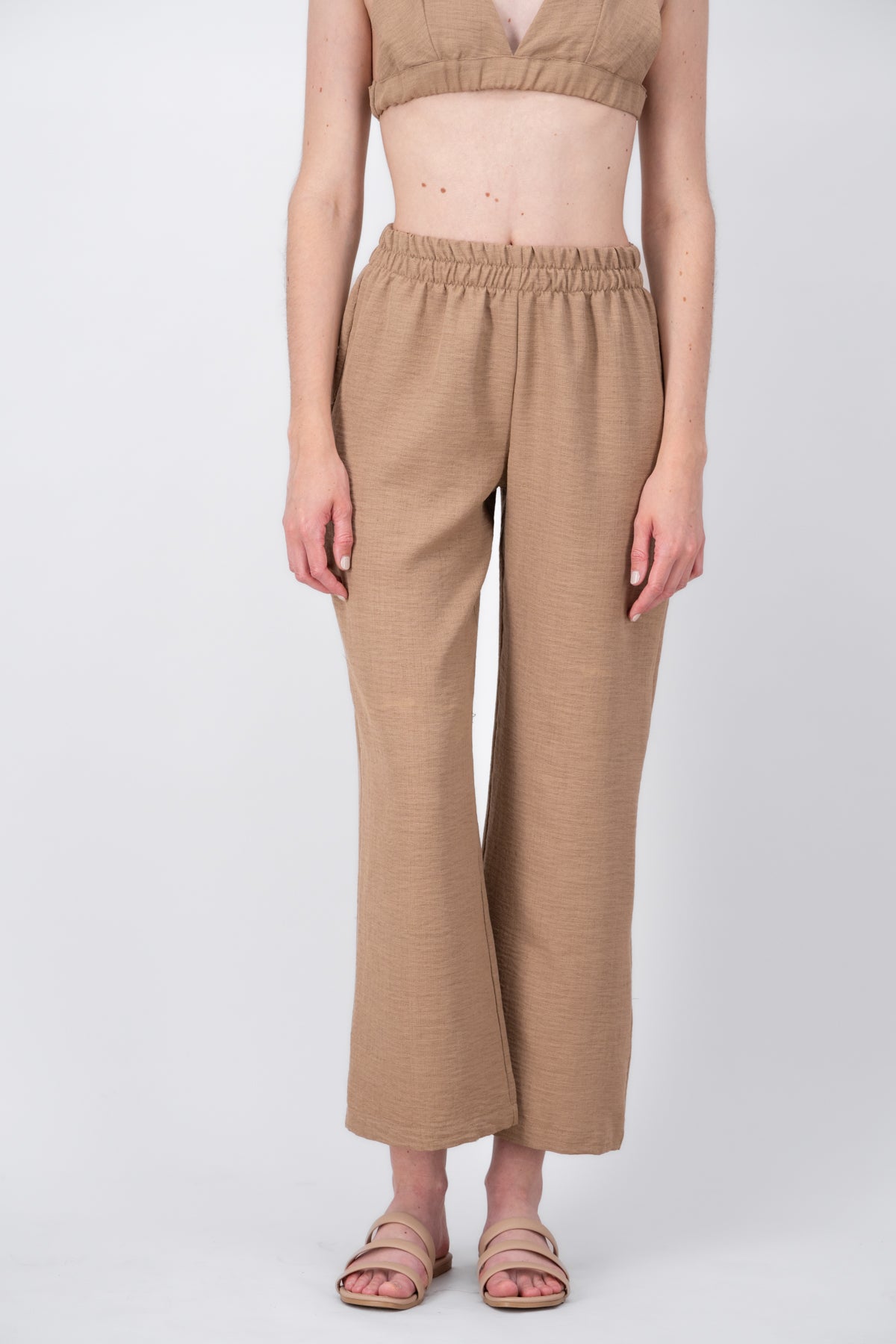 Pantalon Recto Det Textura BEIGE