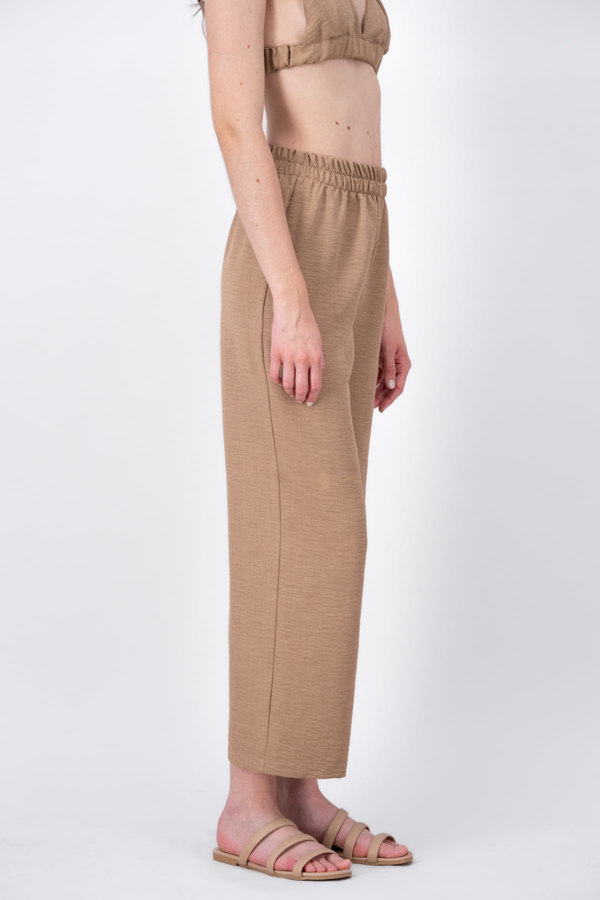 Pantalon Recto Det Textura BEIGE