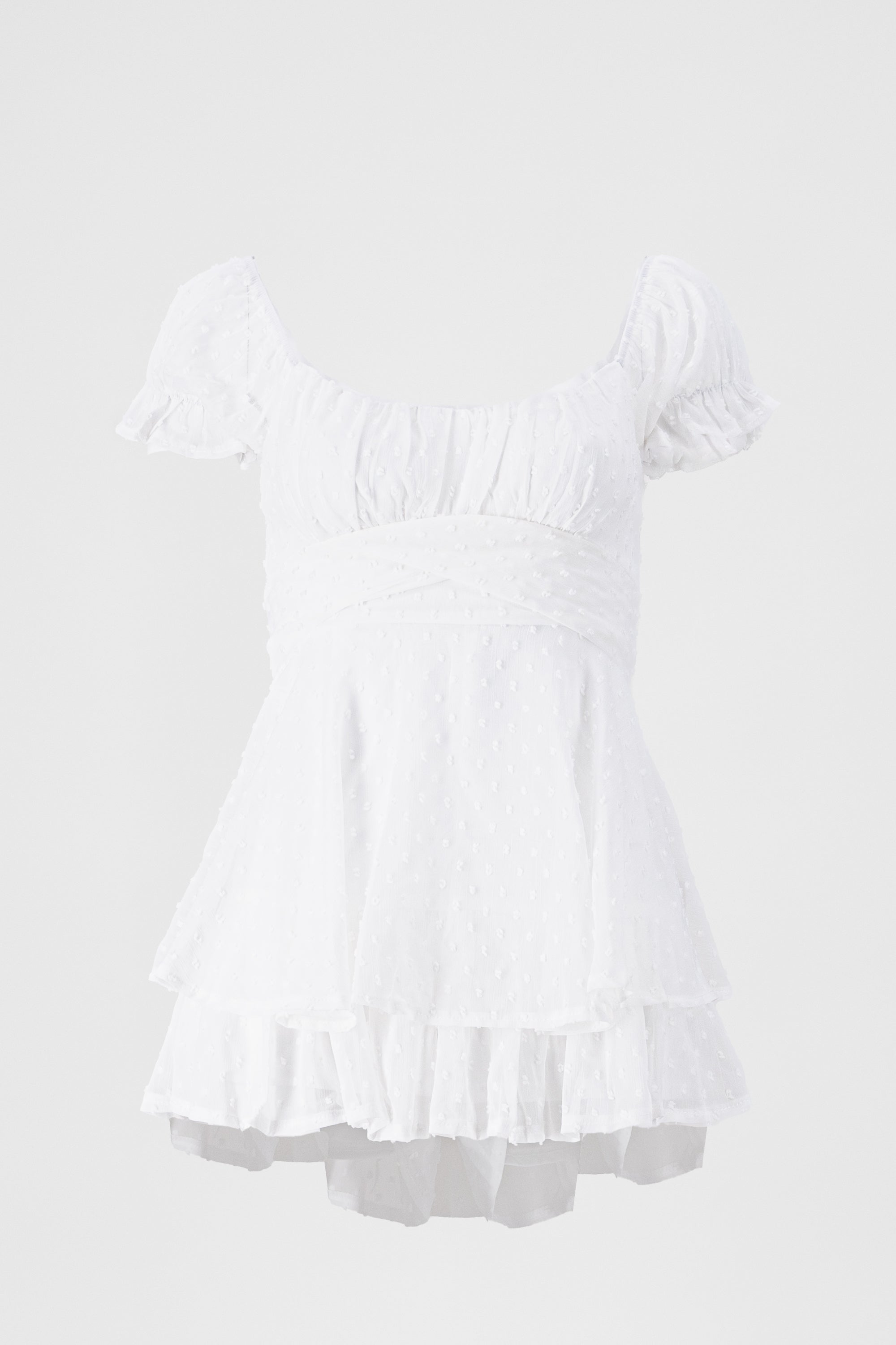 Romper Olanes Polka Textura BLANCO