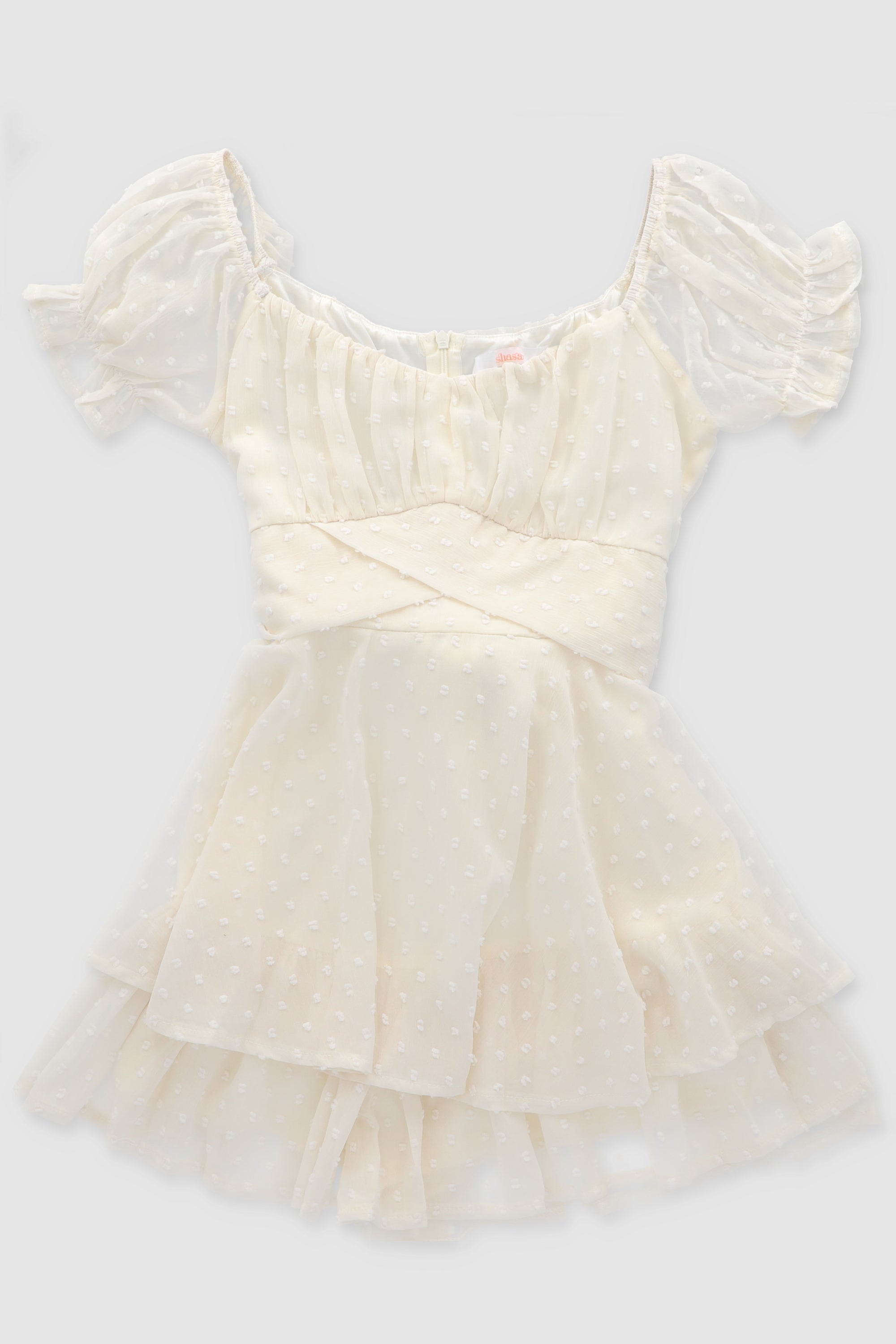 Romper Olanes Polka Textura CREMA