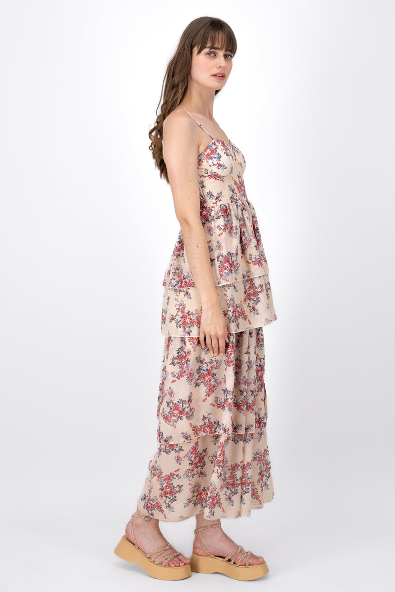 Vestido Olanes Manga Abullonada Flores main image 0