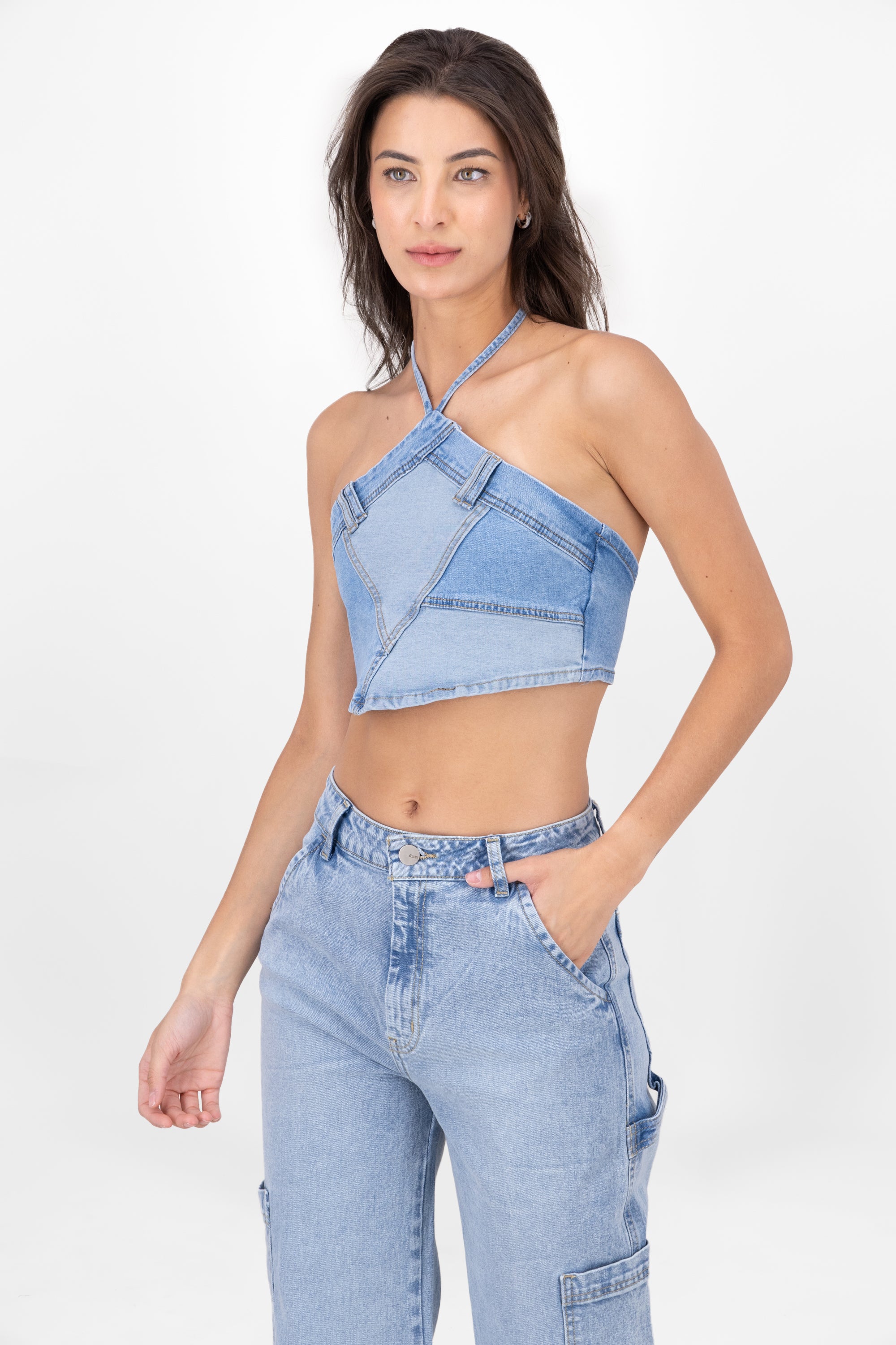 Top Halter Cortes MEDIUM WASH