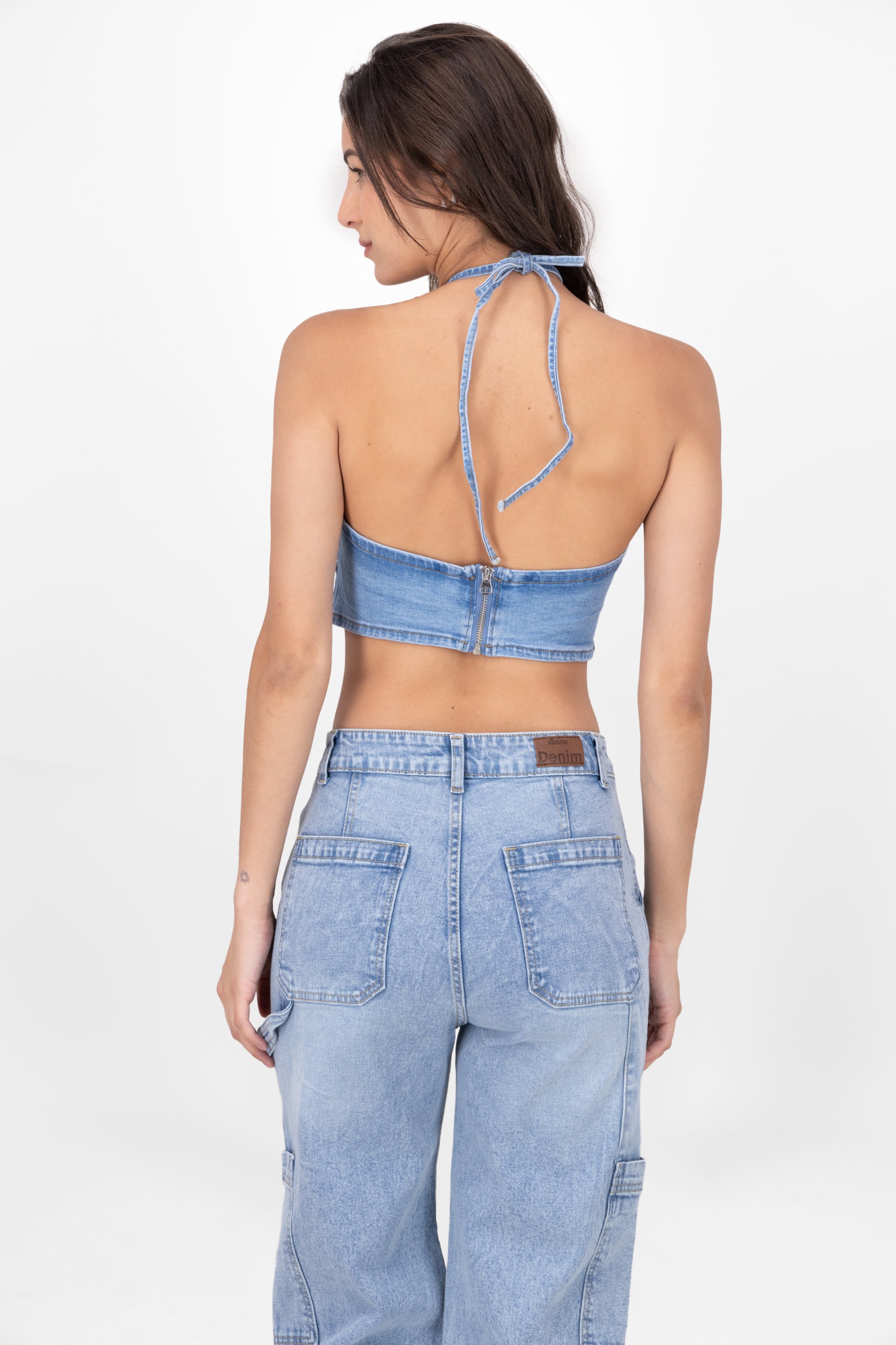 Top Halter Cortes MEDIUM WASH