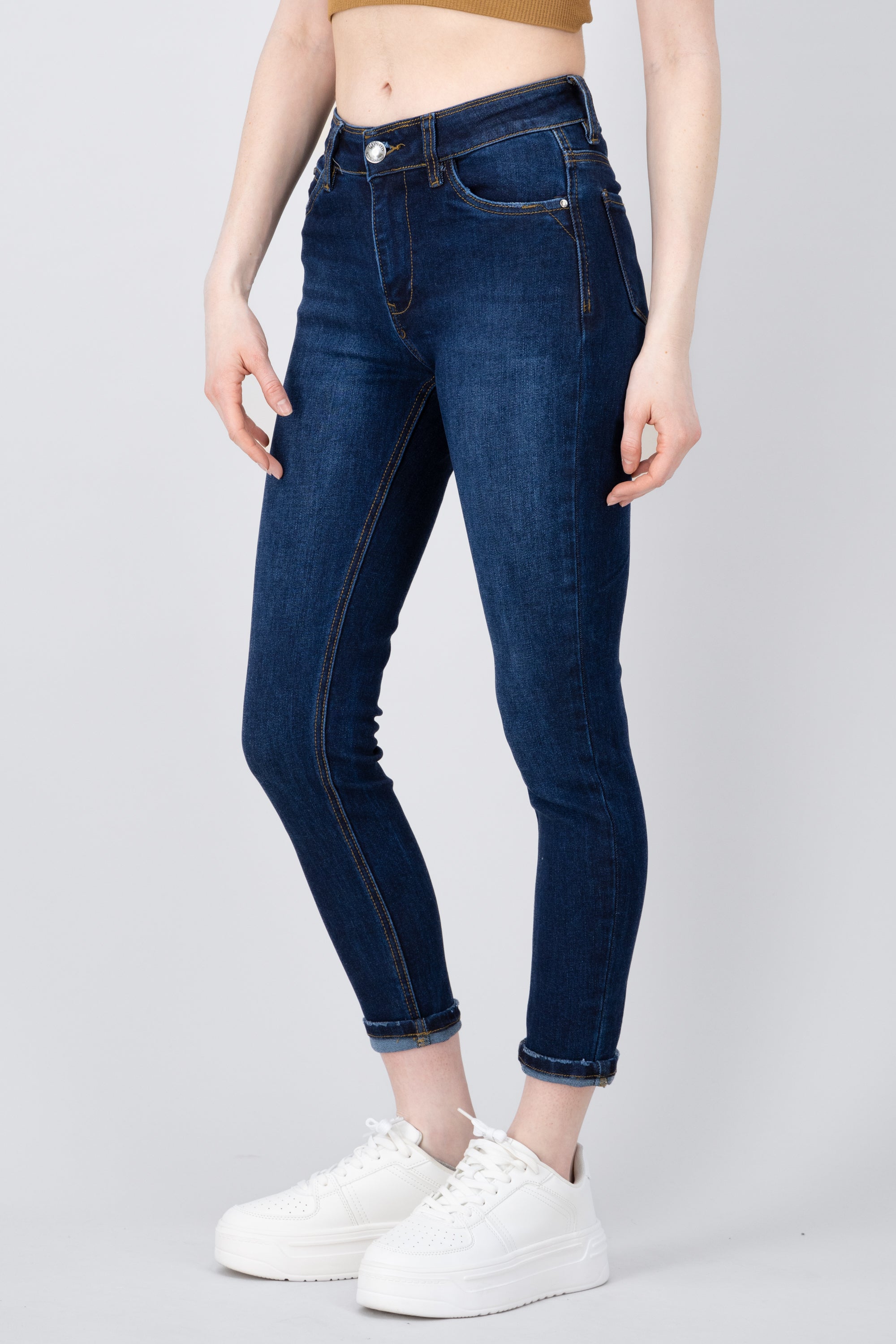 Jeans skinny contraste DARK WASH