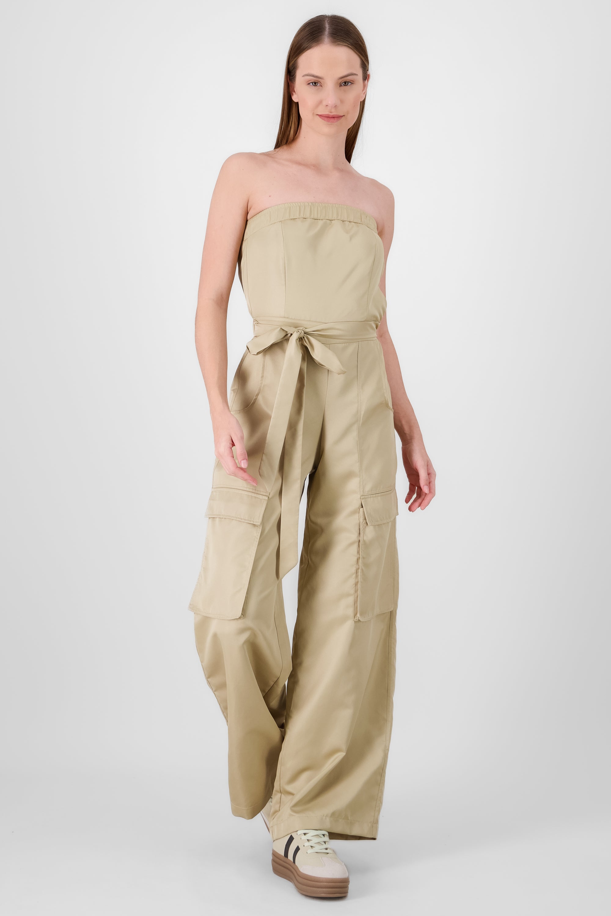 Jumpsuit strapples cargo BEIGE