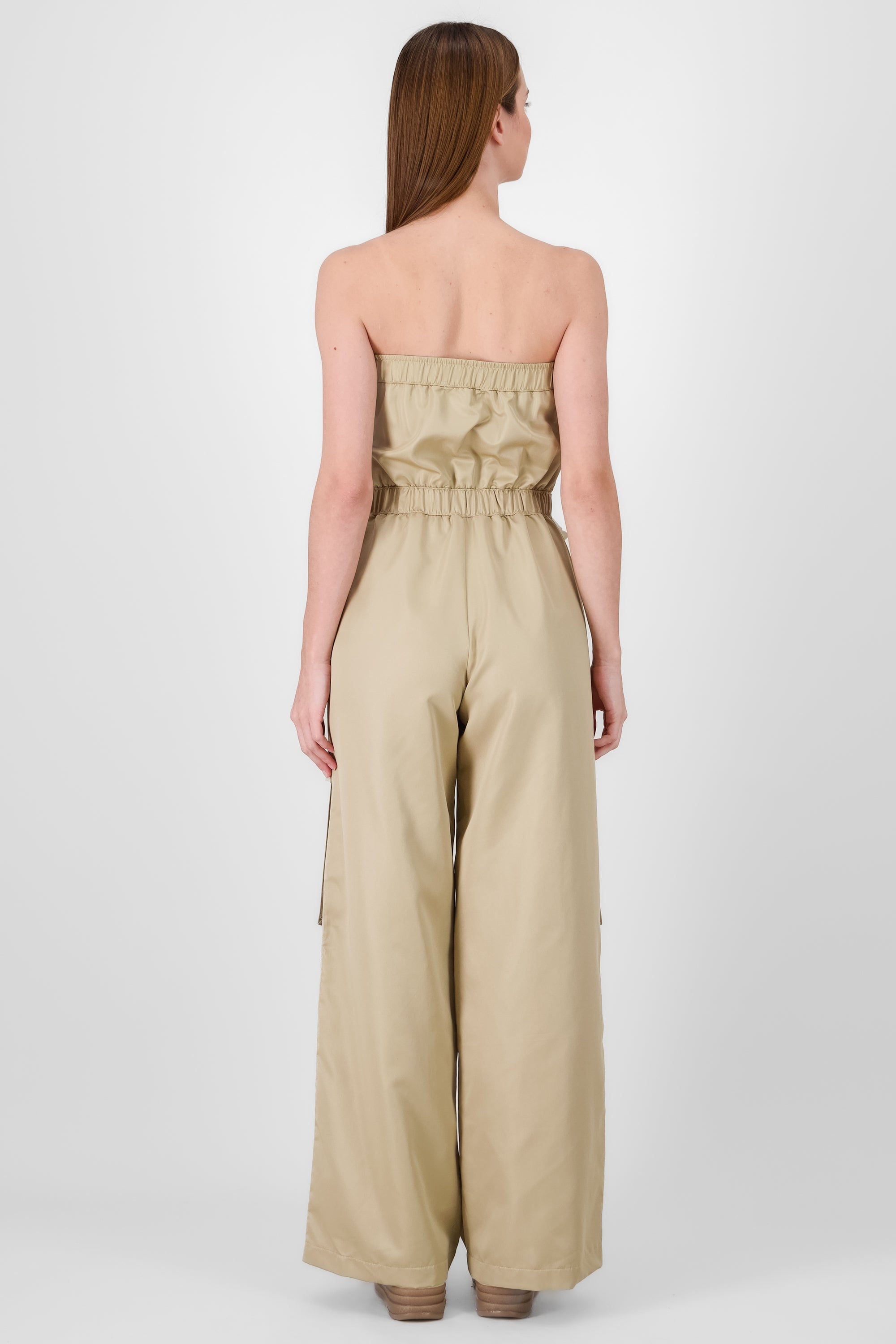 Jumpsuit strapples cargo BEIGE