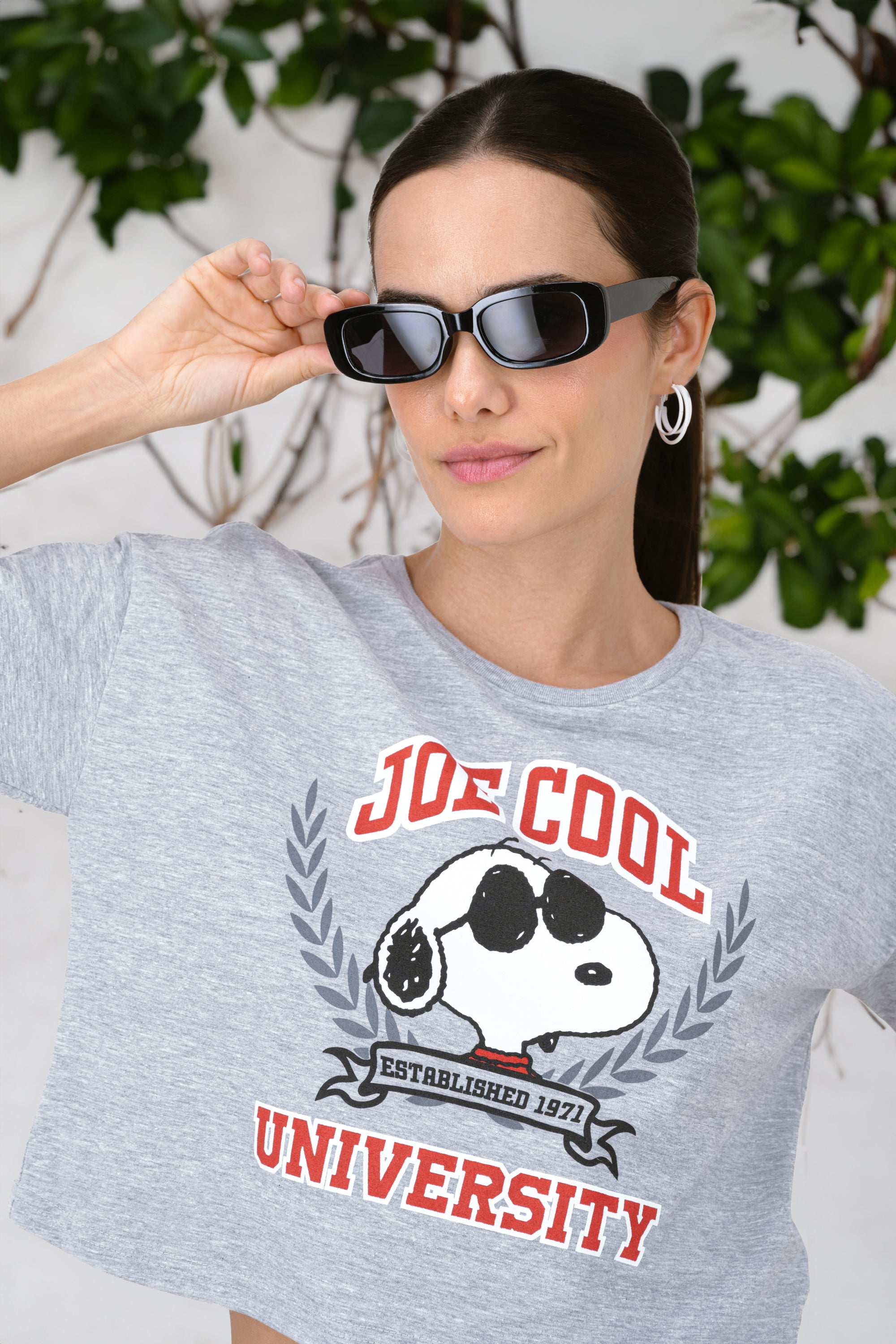 Playera Snoopy University GRIS JASPE