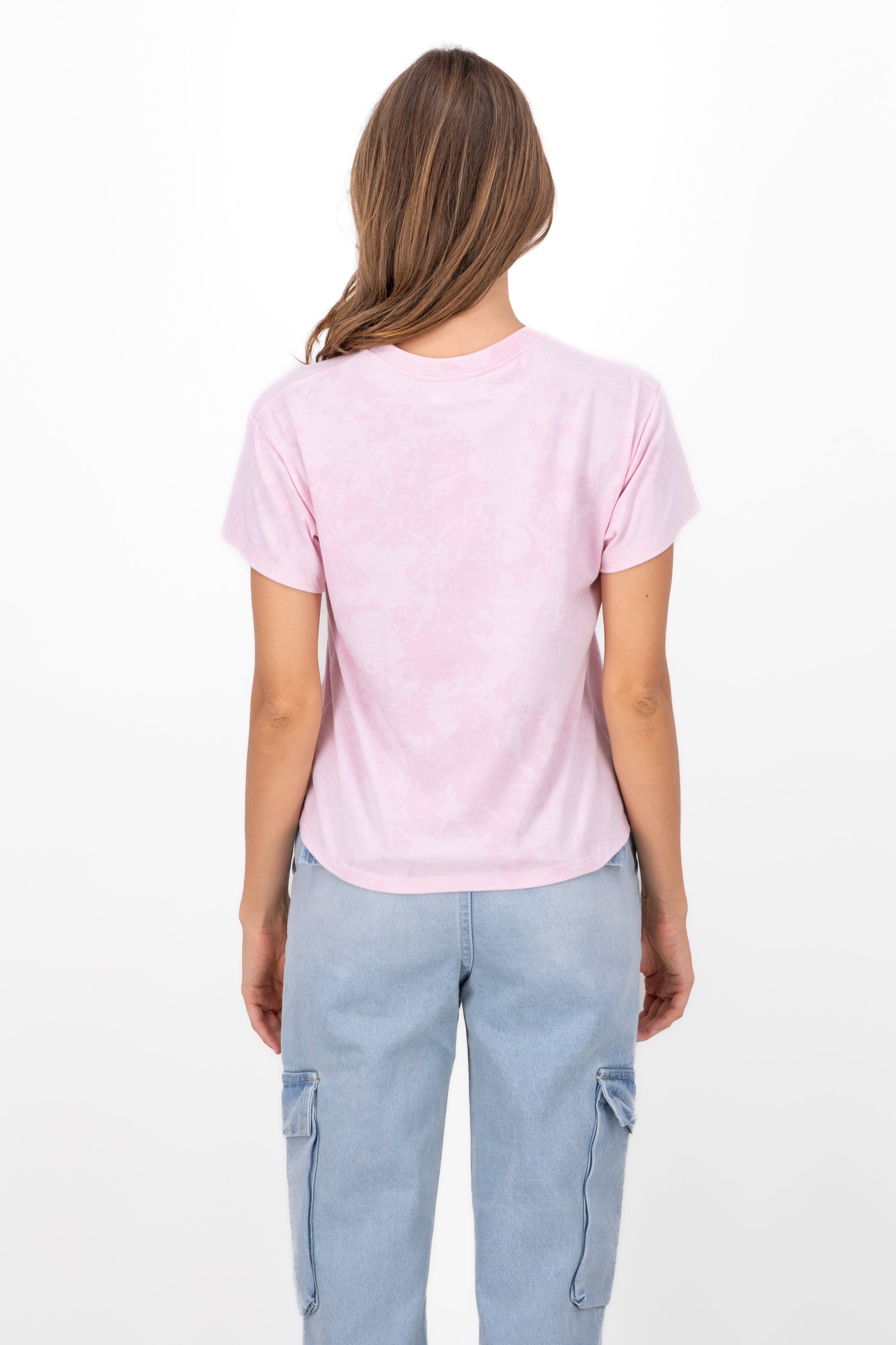 Playera Acid Wash Osito Brooklyn ROSA PASTEL