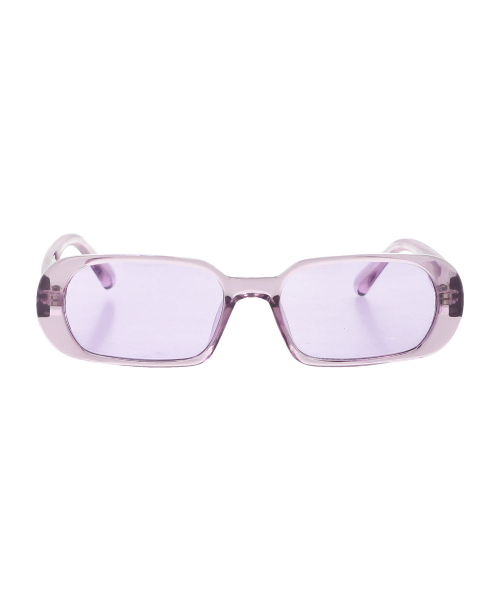 Lentes Rectangulo Ovalado Transparente MORADO