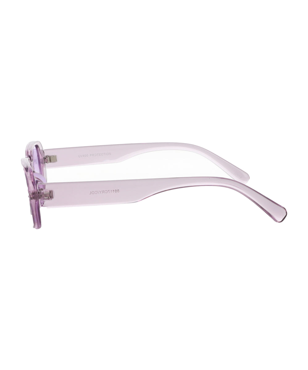 Lentes Rectangulo Ovalado Transparente MORADO