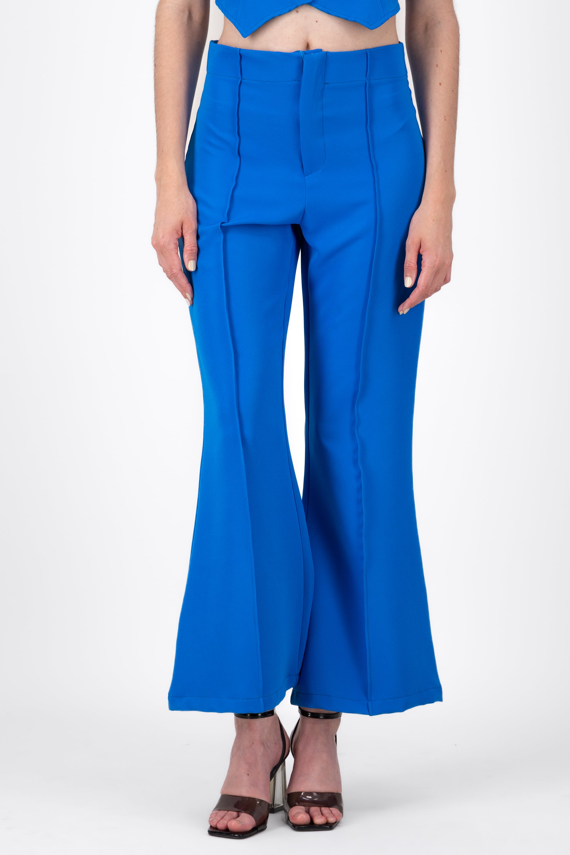 Pantalon Flare Detalle Costura AZUL REY