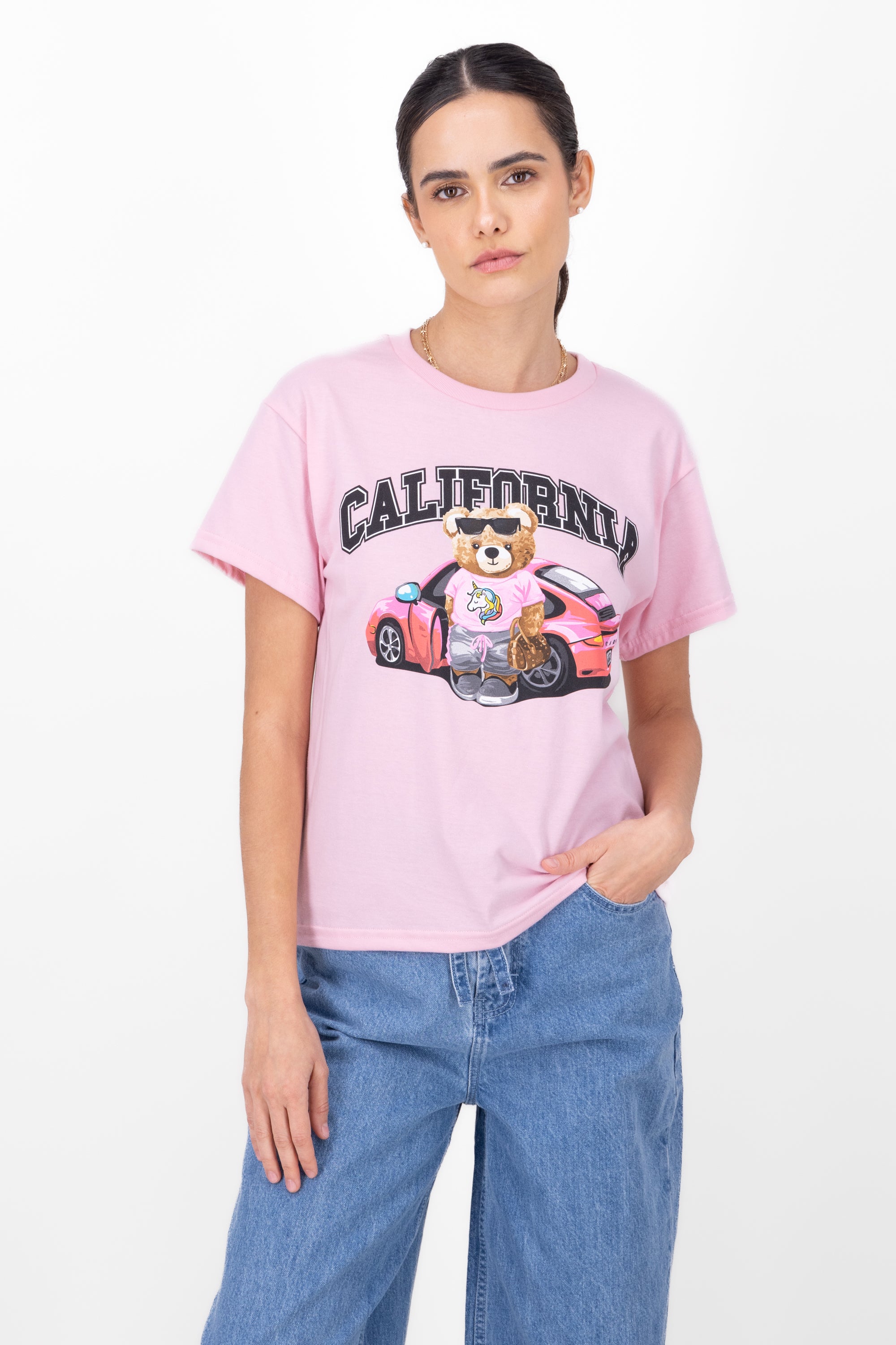 Playera osito California ROSA PASTEL