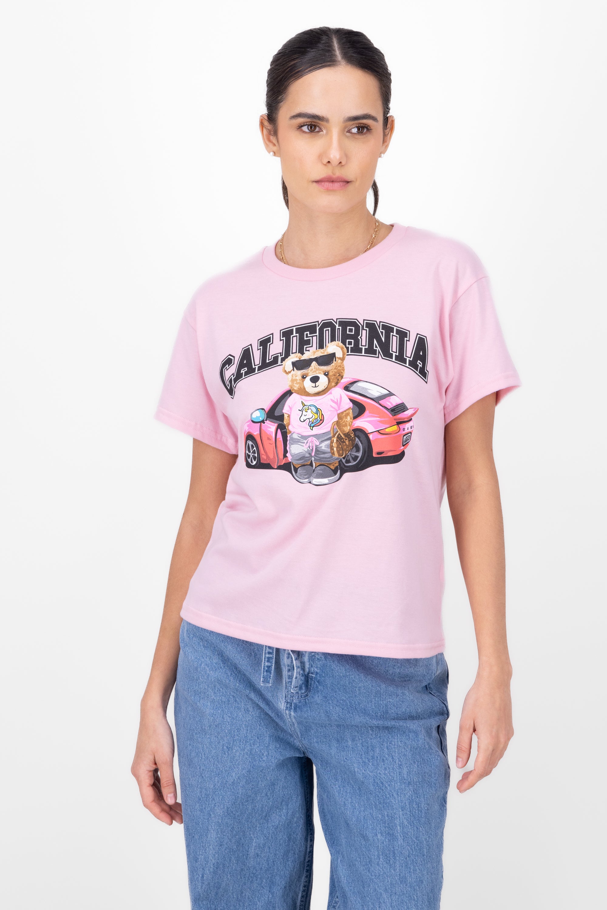 Playera osito California ROSA PASTEL