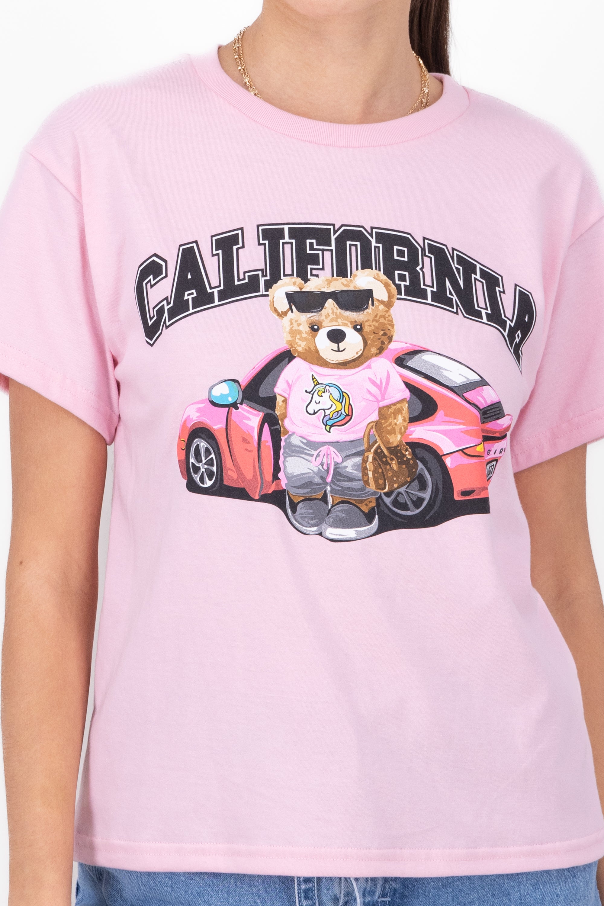 Playera osito California ROSA PASTEL