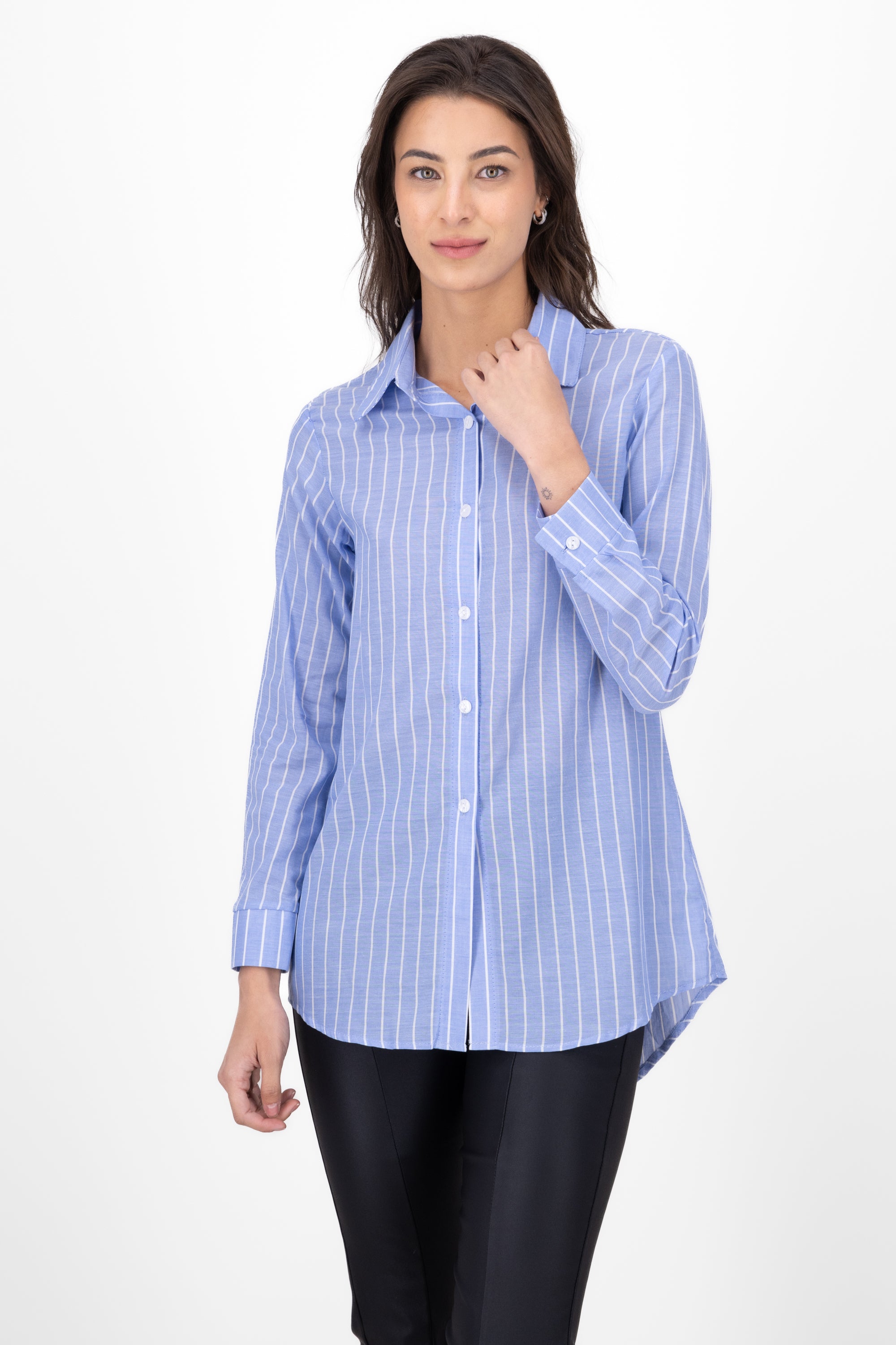 Camisa Oversize Rayas AZUL COMBO