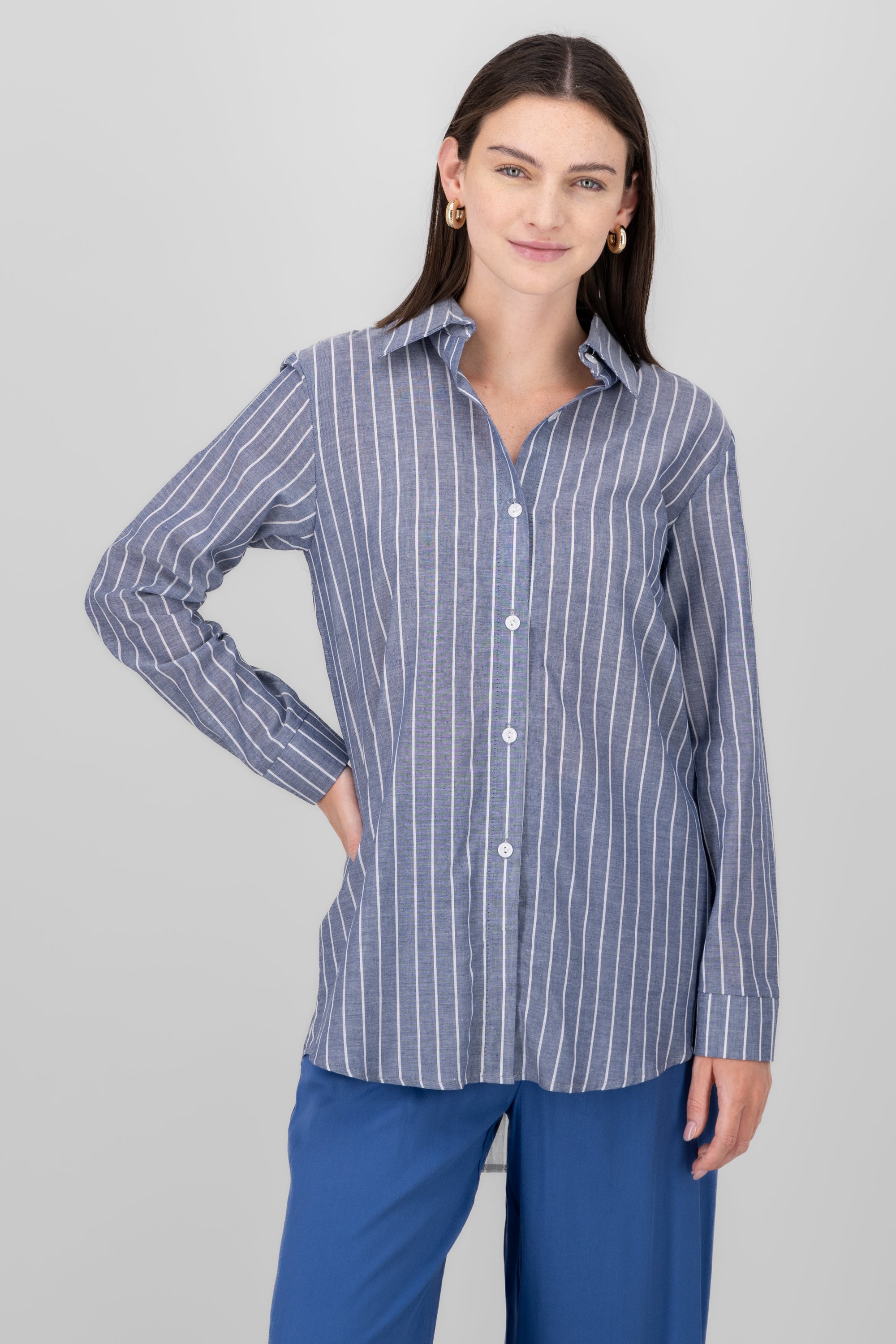 Camisa Oversize Rayas INDIGO