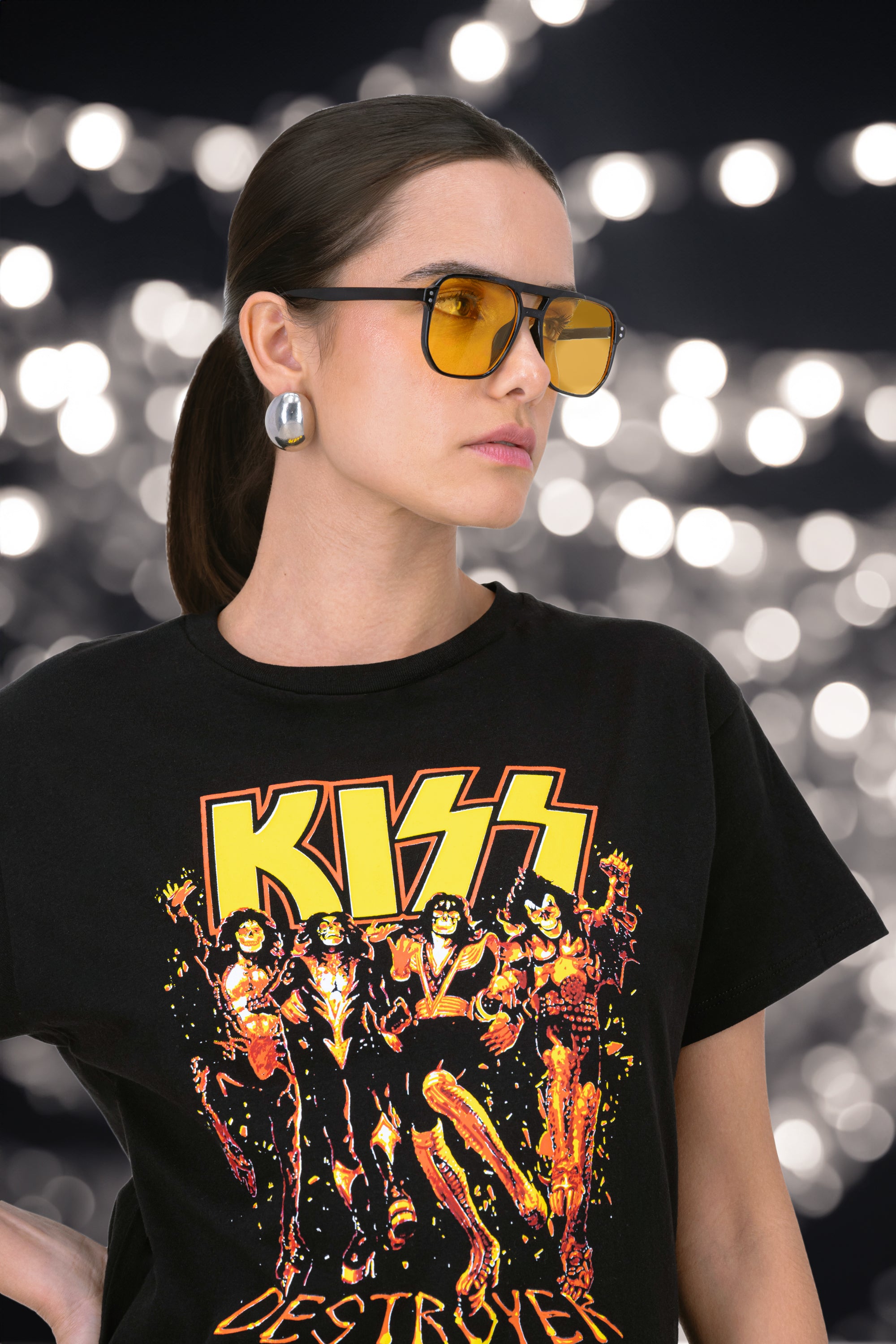 Playera Kiss Manga Corta NEGRO